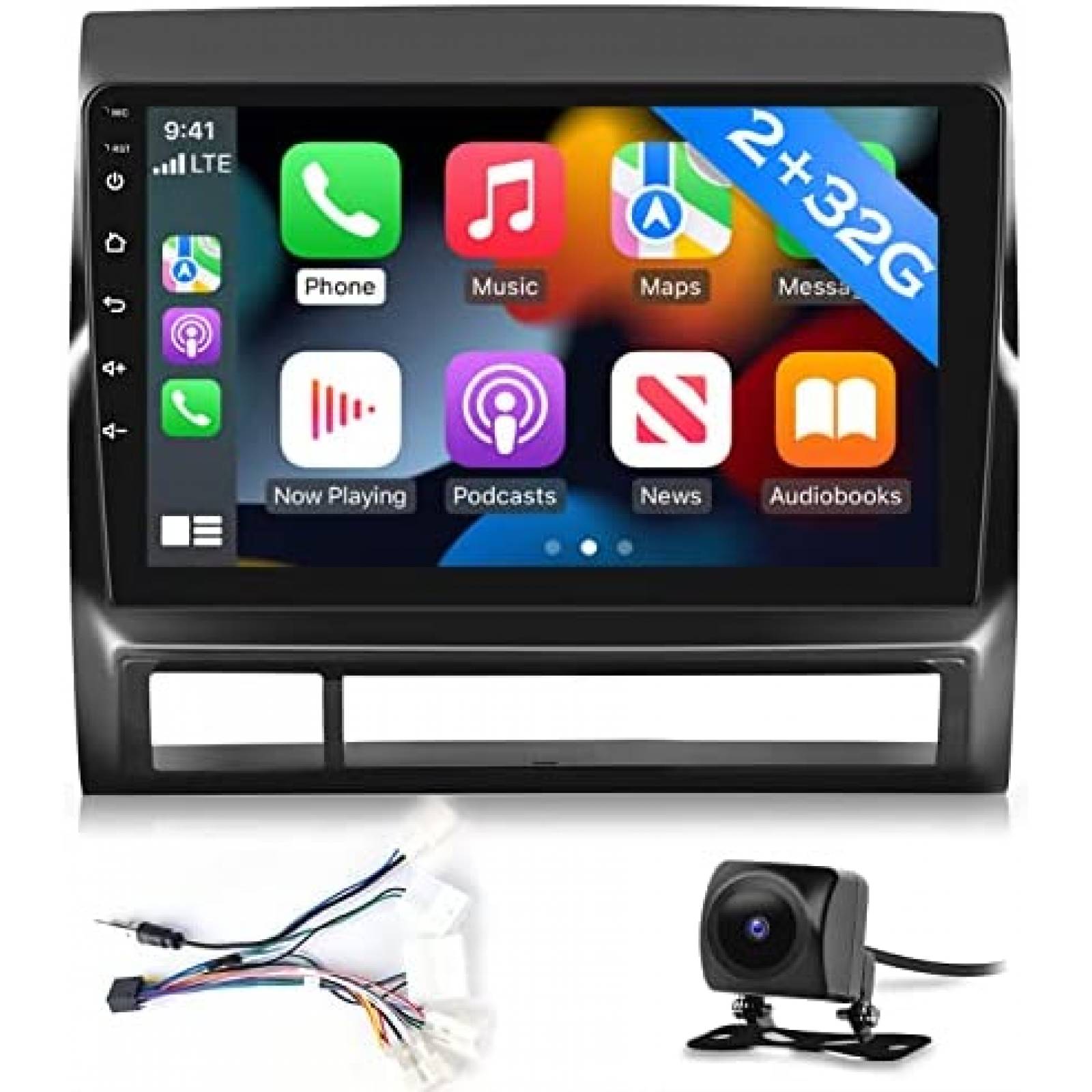 Estereo De Coche NHOPEEW Para Toyota Tacoma 2005-13 -Negro