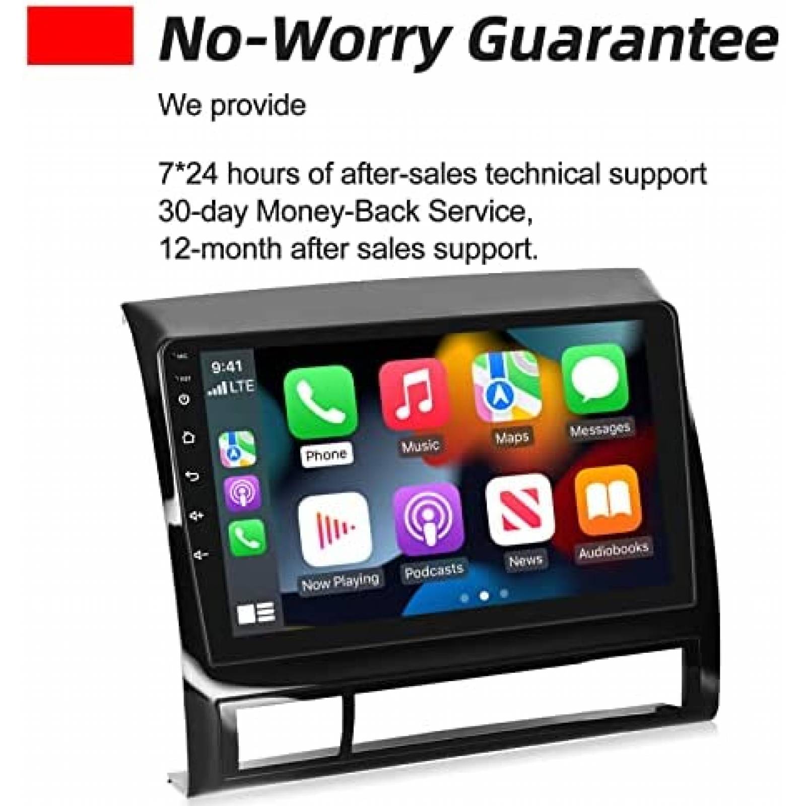 Estereo De Coche NHOPEEW Para Toyota Tacoma 2005-13 -Negro