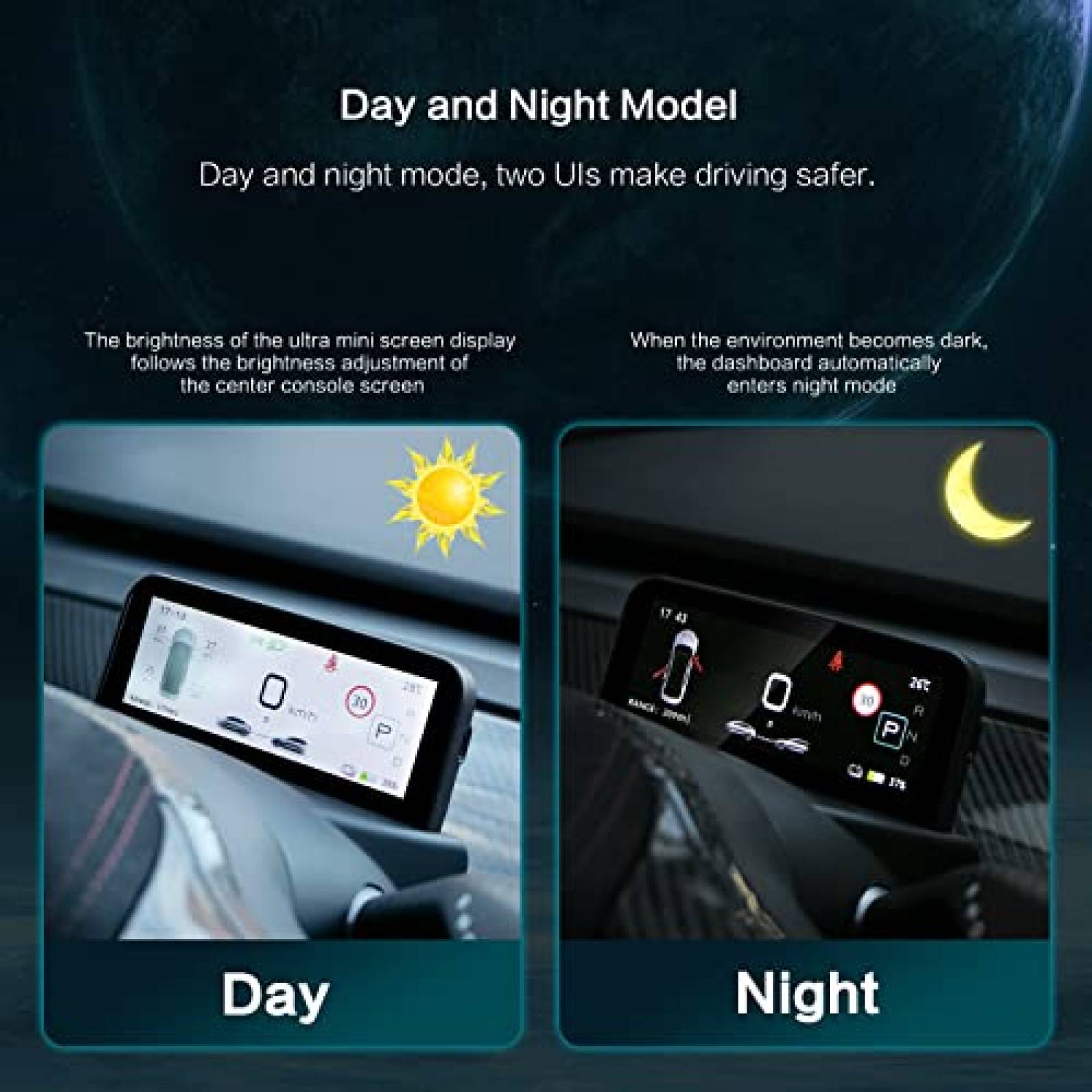 Pantalla Tesplus para tesla 4.6'' Model 3/Y -Negro