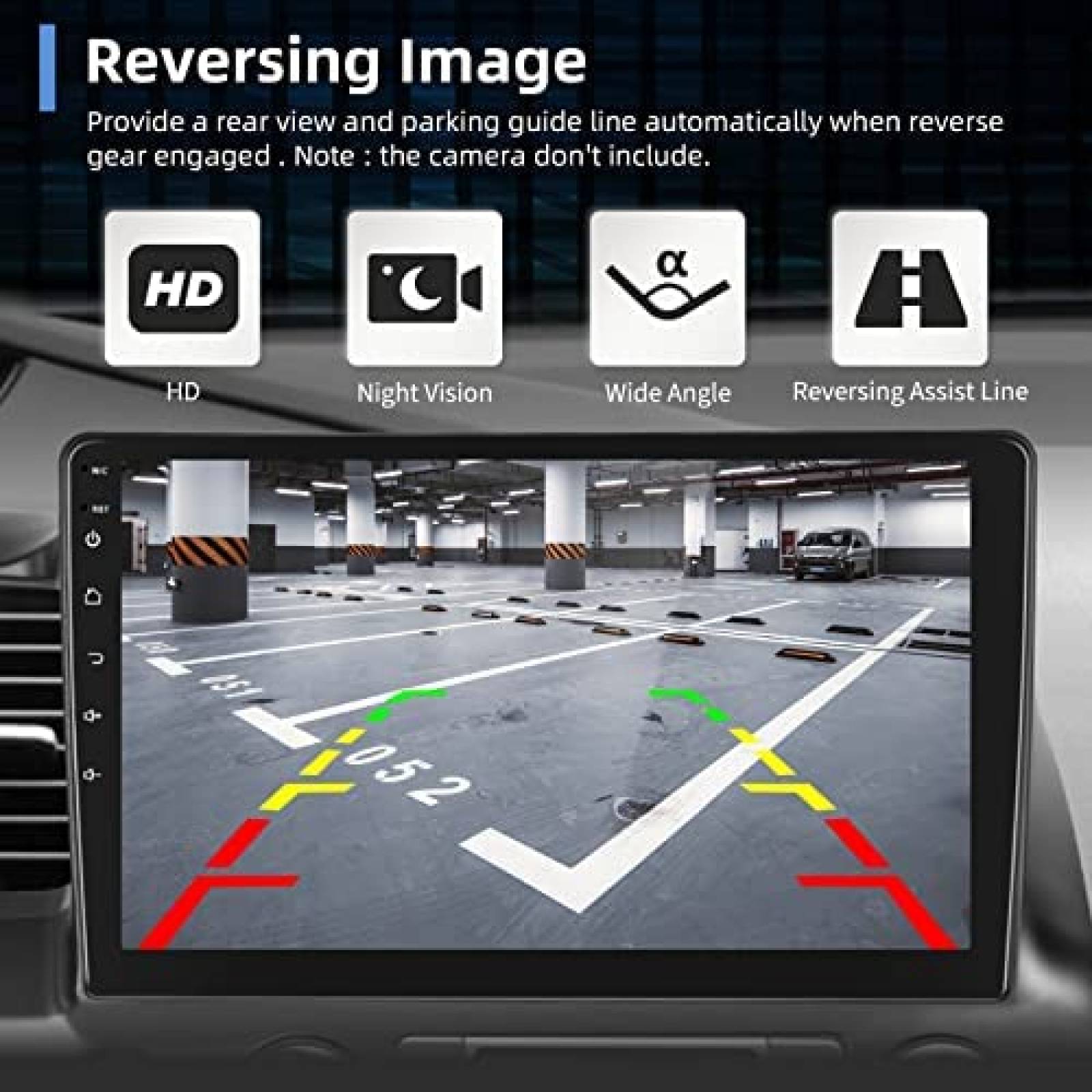 Android 13 Estéreo de coche doble DIN con navegación GPS WiFi, 9.7  pulgadas, pantalla táctil vertical 2.5D, radio de coche con enlace espejo