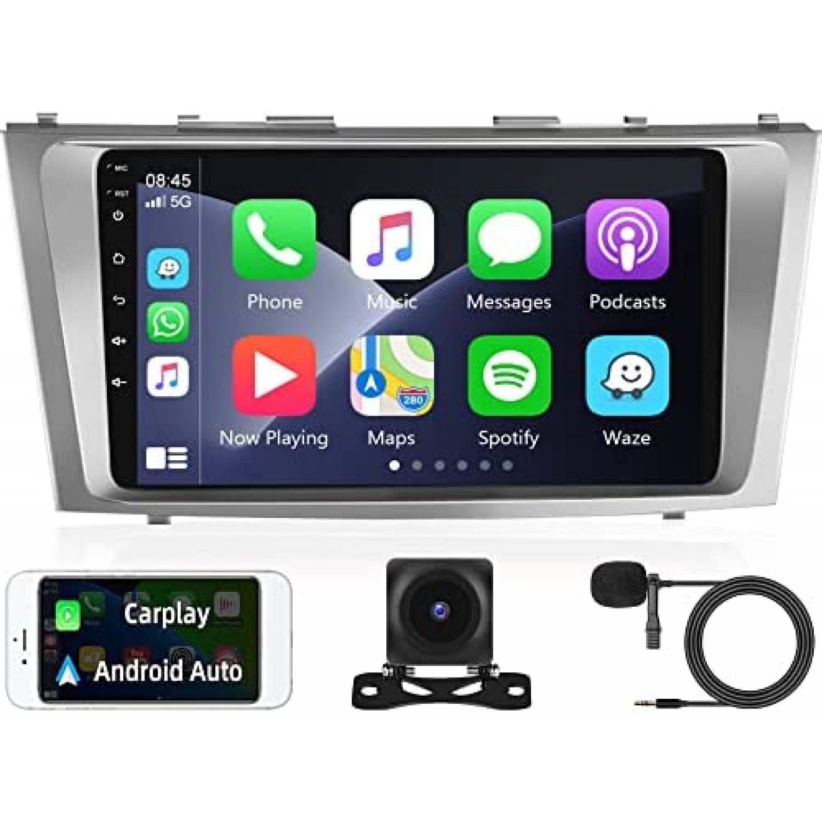 Estereo De Coche RIMOODY Para Toyota Camry 2006-11 -Negro