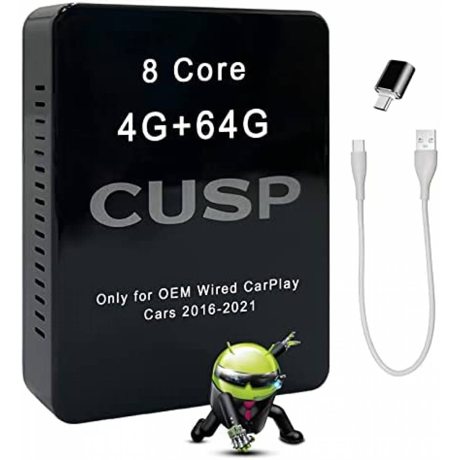 Sistema CarPlay CUSP Ai Box Tactil 64G Android 8 -Negro