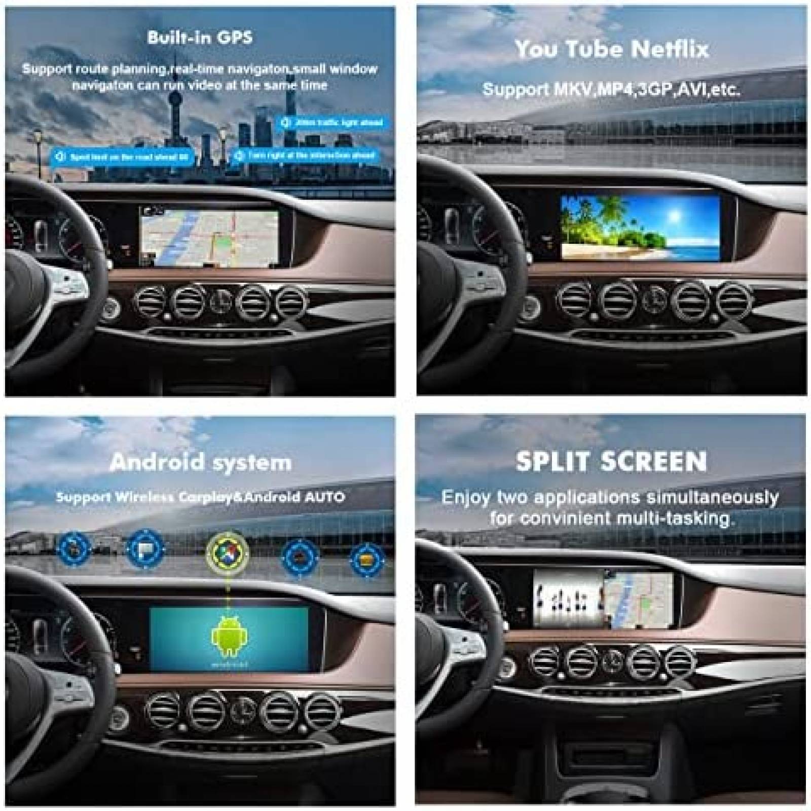 Sistema CarPlay CUSP Ai Box Tactil 64G Android 8 -Negro