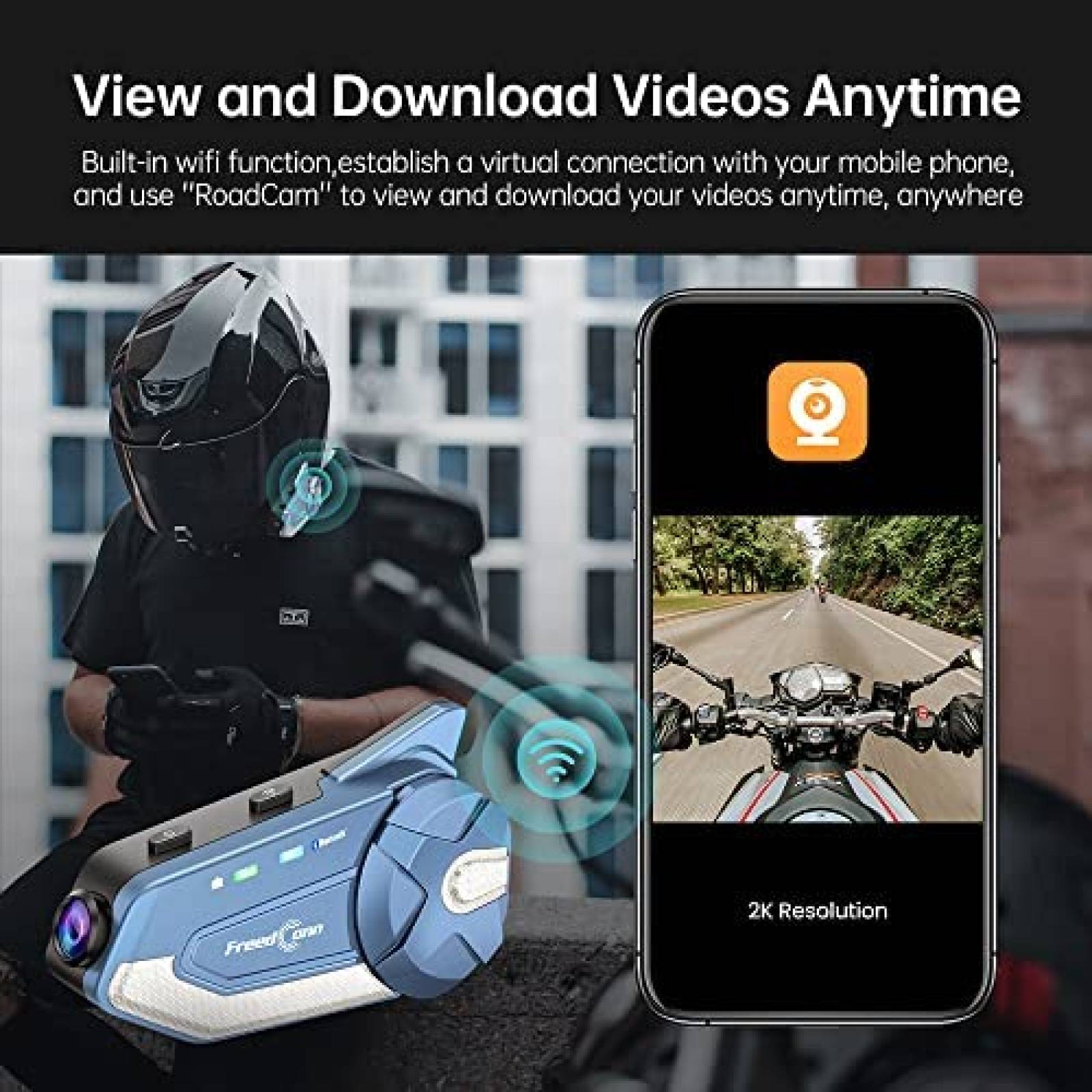 Sistema de Comunicacion FreedConn R1 Pro para Motociclistas