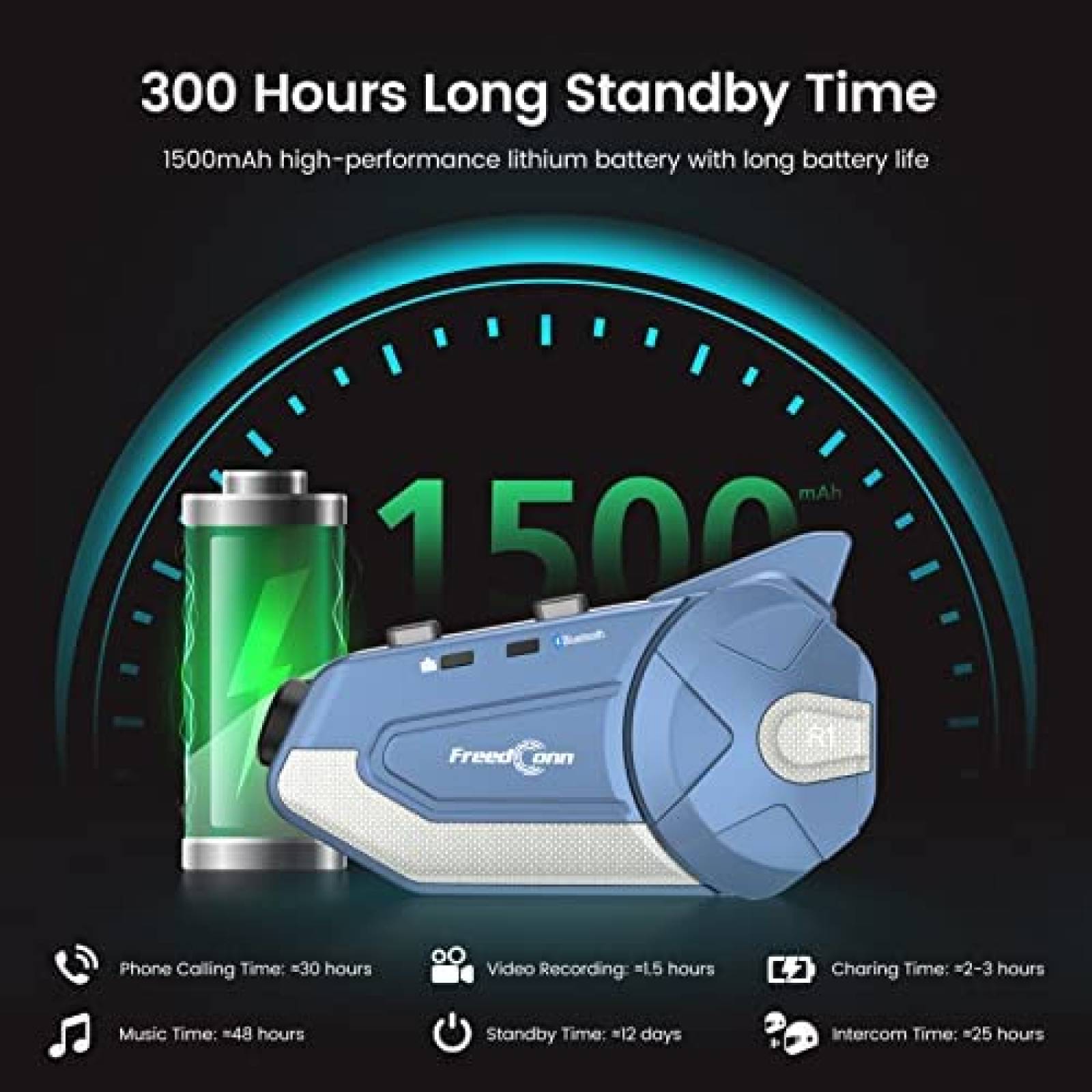 Sistema de Comunicacion FreedConn R1 Pro para Motociclistas