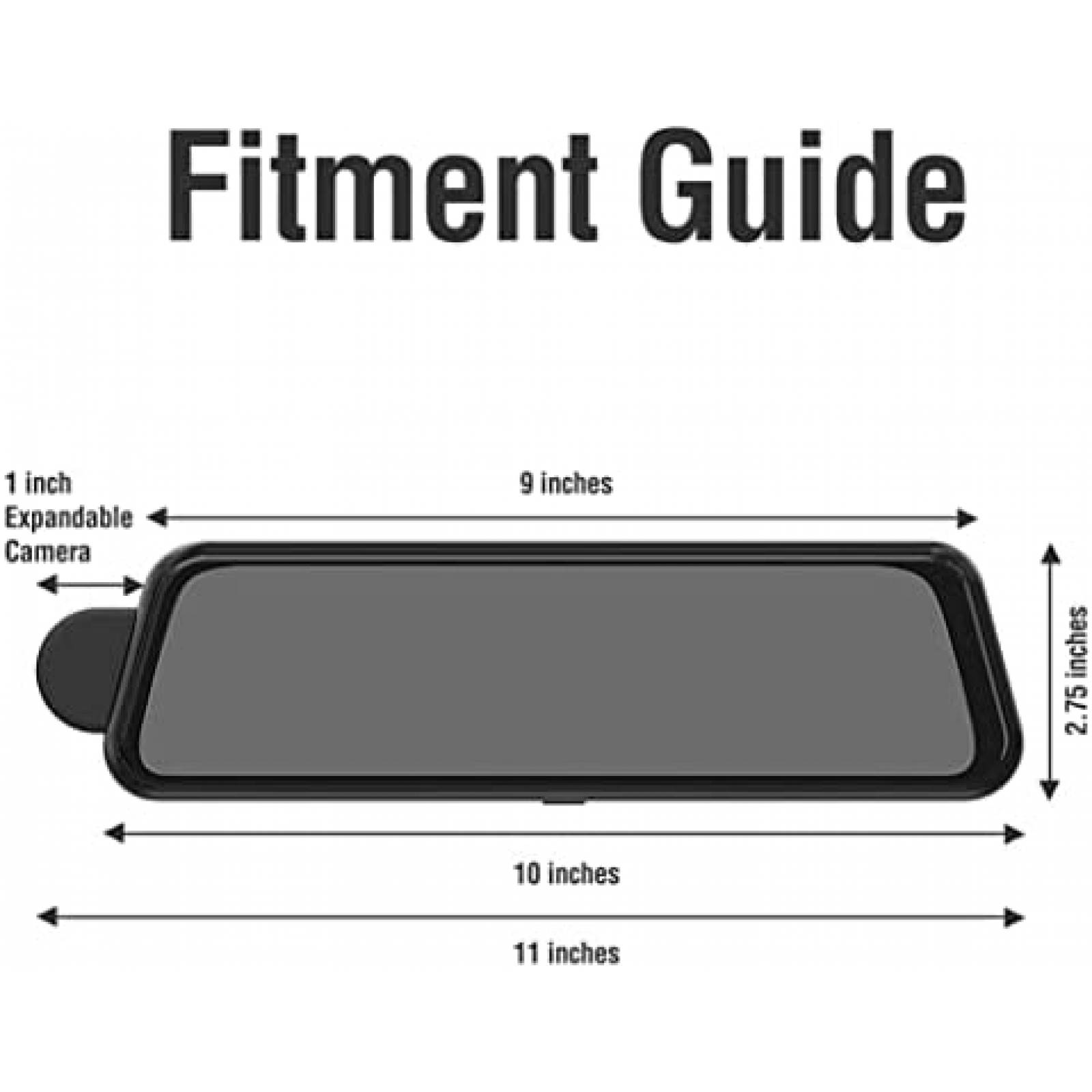 Retrovisor con Camara 10'' Touch 4K Sensor G Micro SD GPS