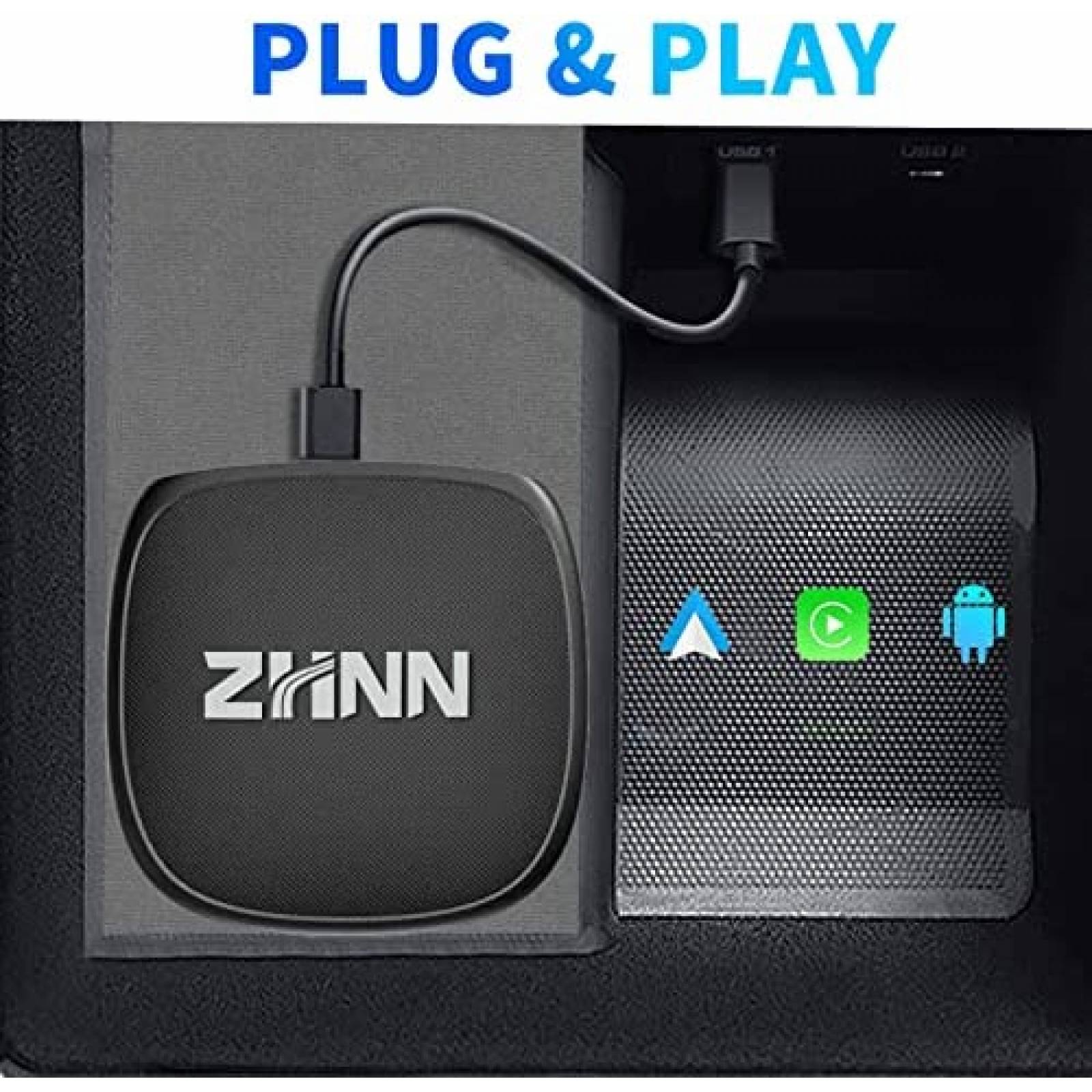 Adaptador Para Coche ZHNN vea YouTube y Netflix -Negro