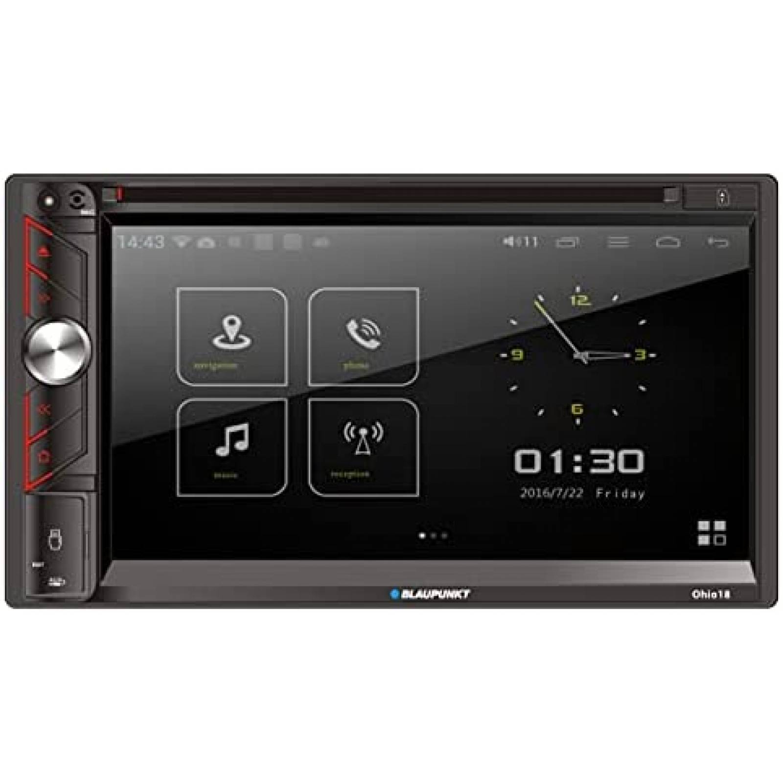 Estereo de Coche BLAUPUNKT 6.9'' DVD/CD Tactil -Negro