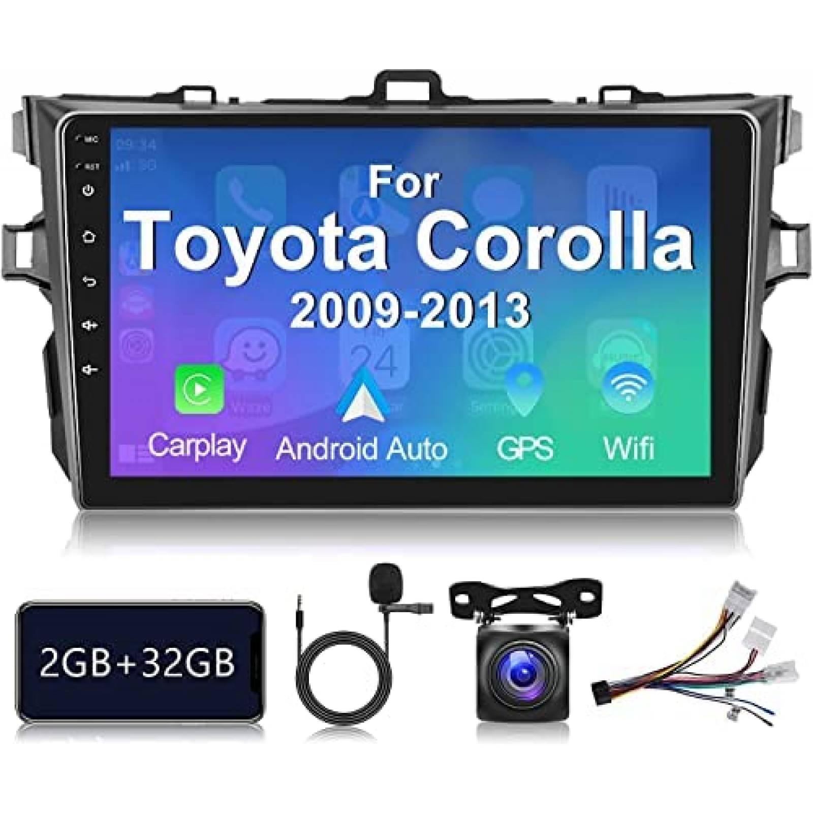 Estereo de Coche Hodozzy Para Toyota Corolla 2009-2013