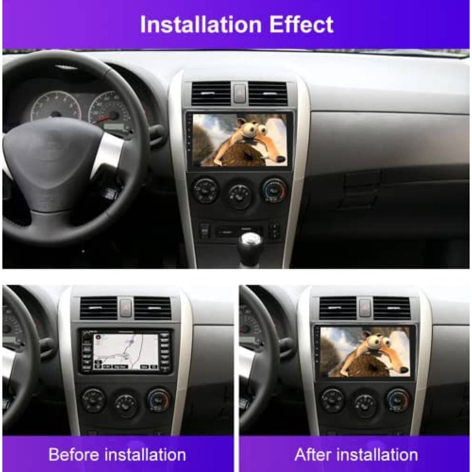 Estereo de Coche Hodozzy Para Toyota Corolla 2009-2013