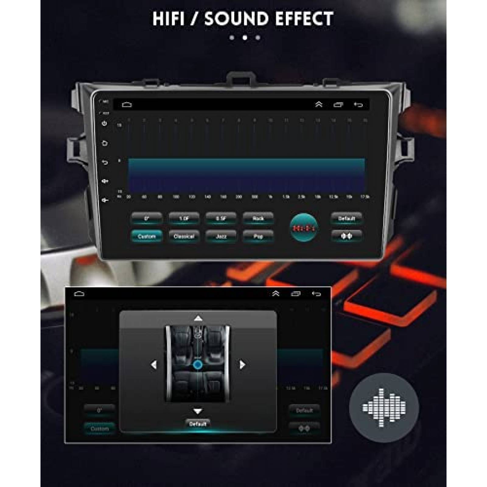 Estereo De Coche RIMOODY Para Toyota Corolla 2009-13 -Negro