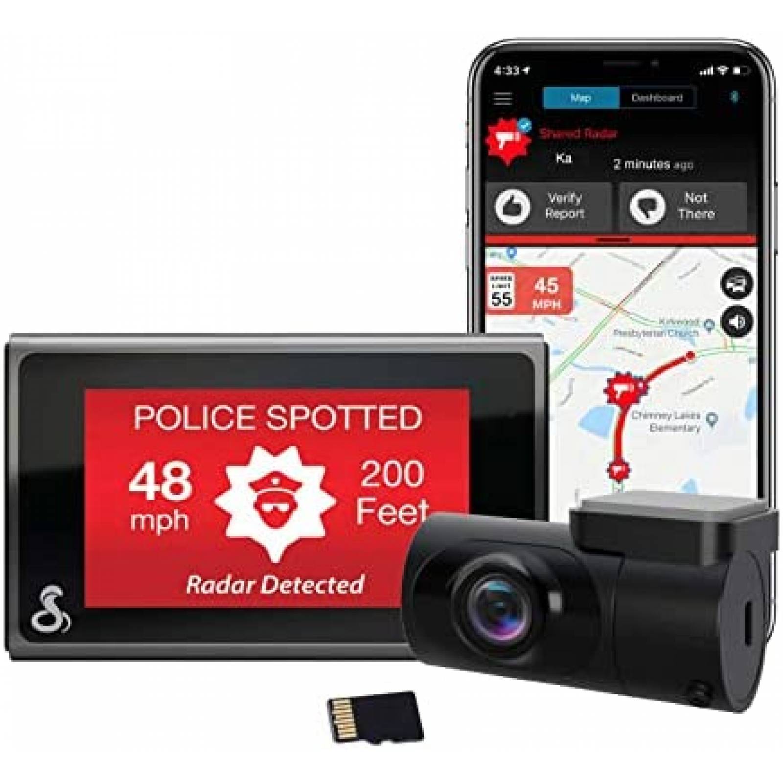 Camara Auto Cobra SC 400D 3'' Touch Dash 4K Gps + 32Gb SD