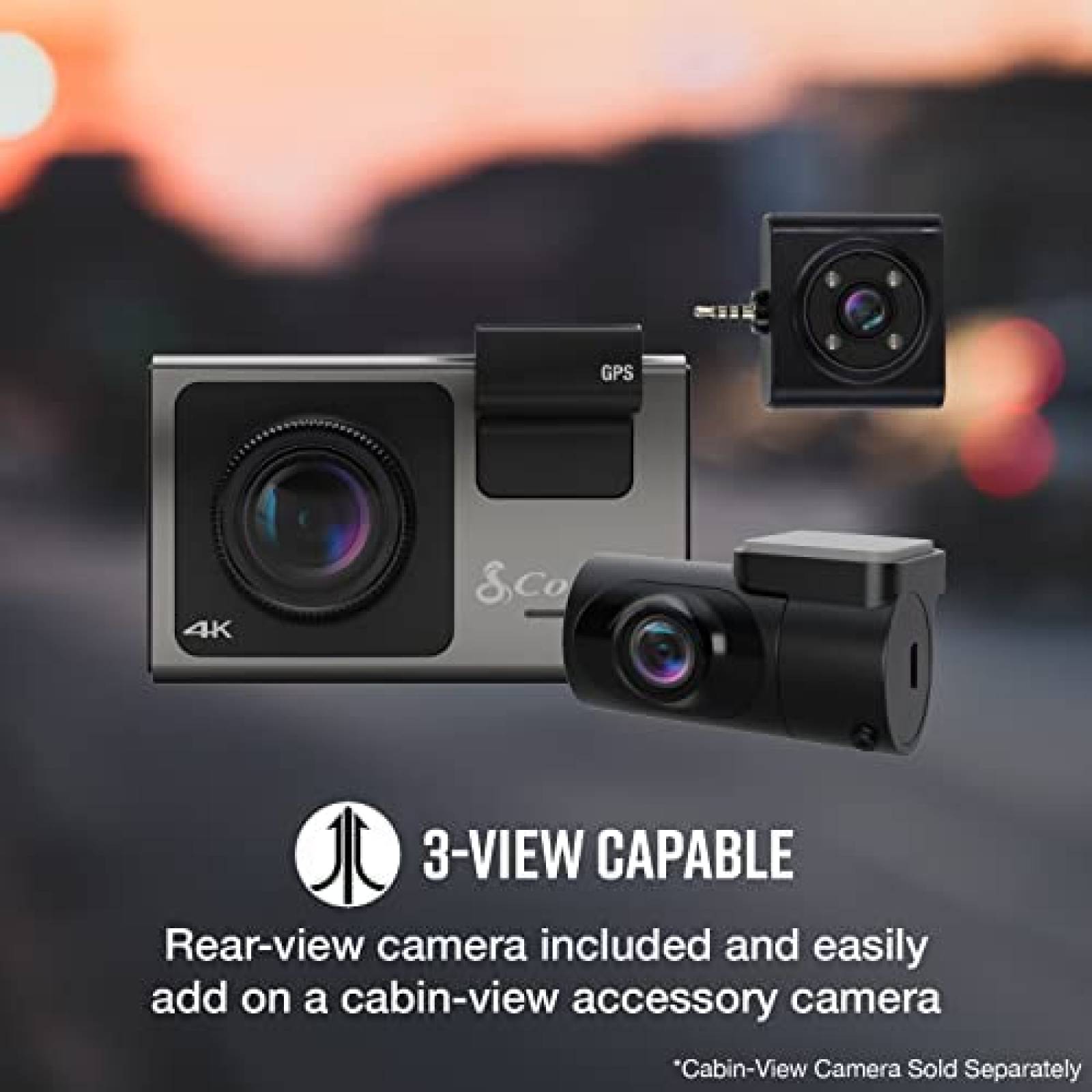 Camara Auto Cobra SC 400D 3'' Touch Dash 4K Gps + 32Gb SD