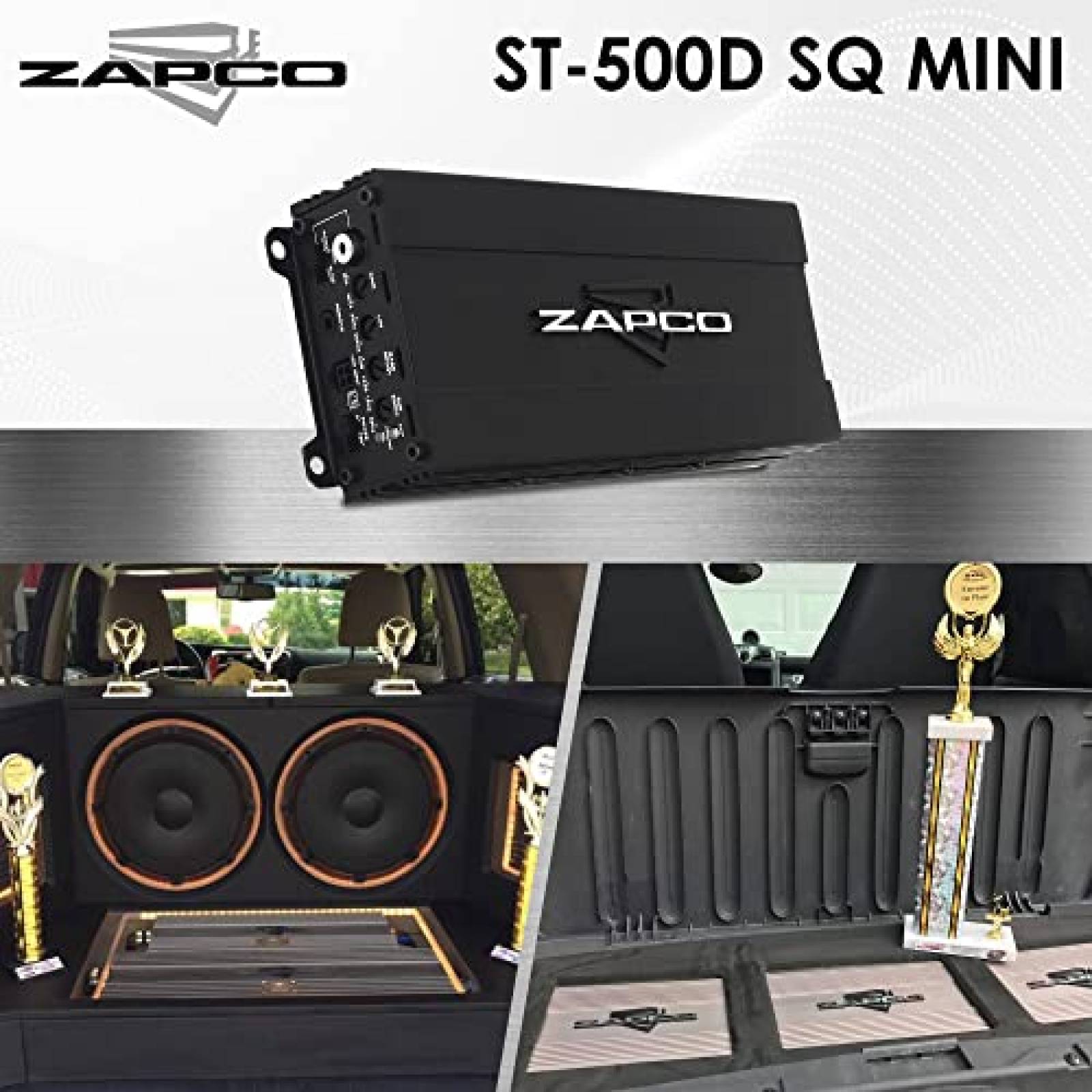 Amplificador Zapco ST-500D SQ MINI 1 x 500W -Negro