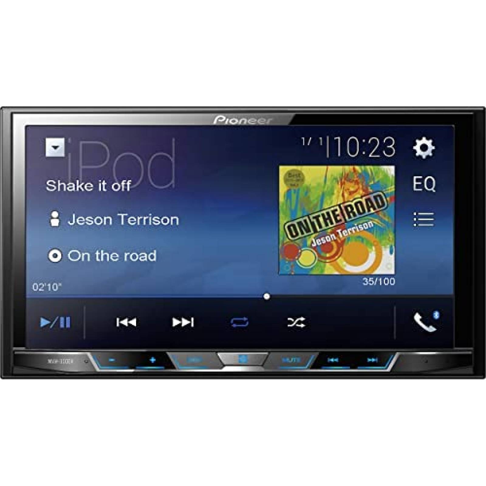 Estereo De Coche PIONEER Doble Din Bluetooth 7 Pulgadas