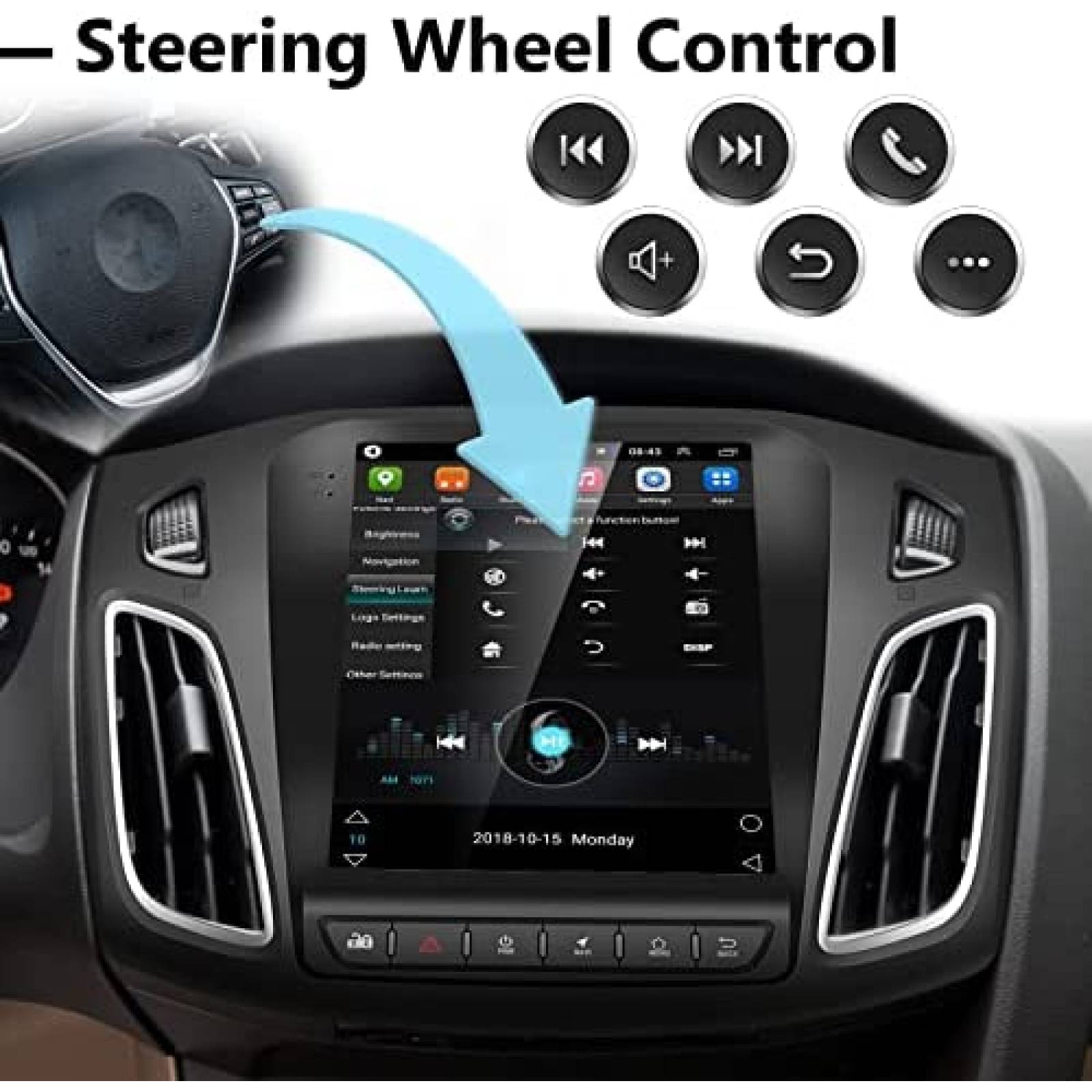 Estereo tactil para Auto Podofo 9.7'' Gps Focus 2012-2018