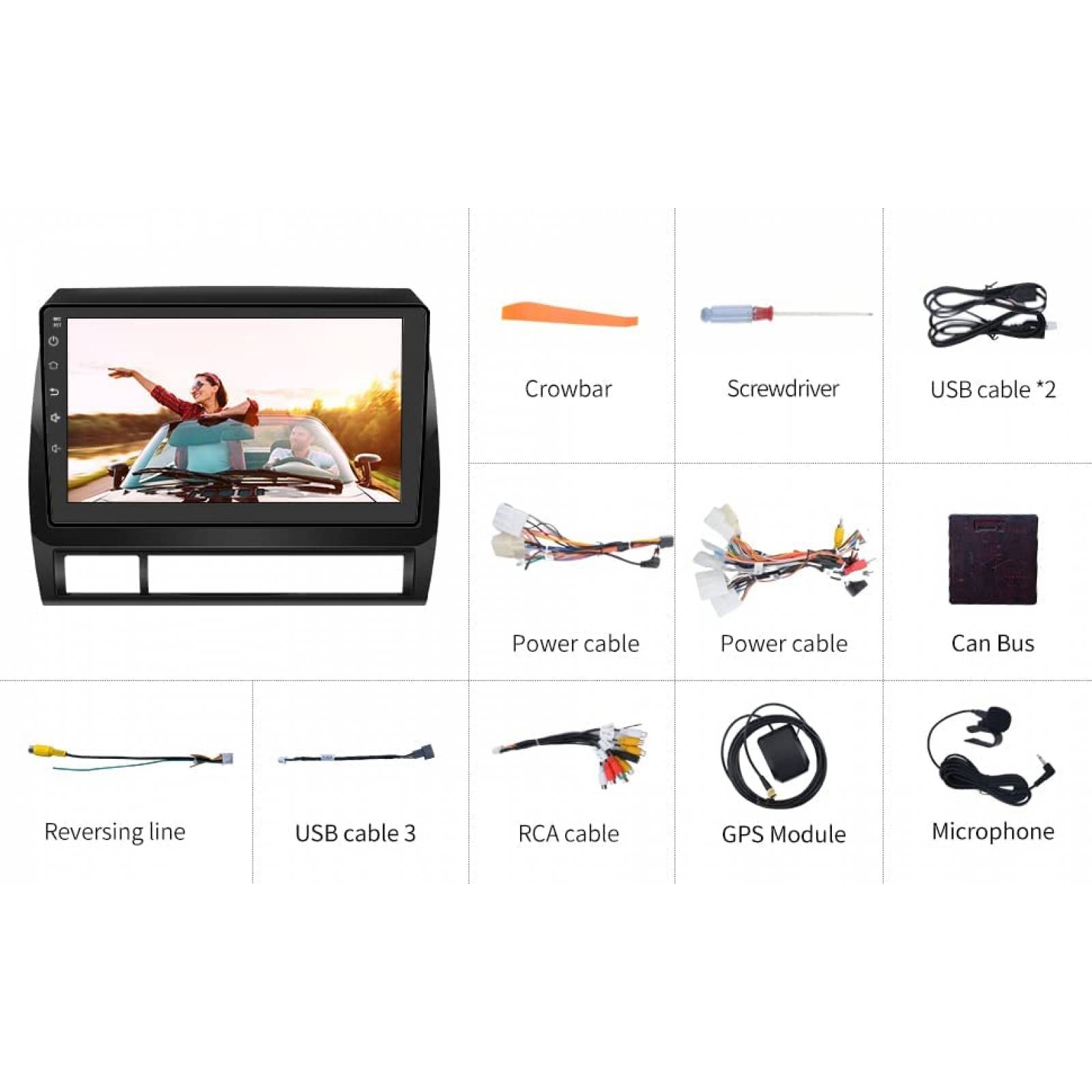 Estereo Auto AWESAFE 9'' Tacoma 2005 - 2015 Wifi Soporte JBL