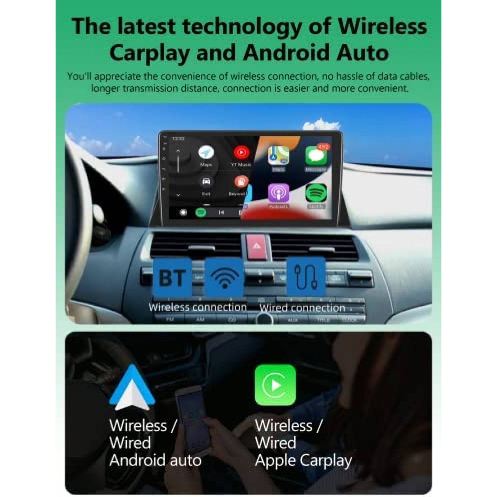 Estereo de Coche METEESER Para Honda Accord 2008-2013 -Negro