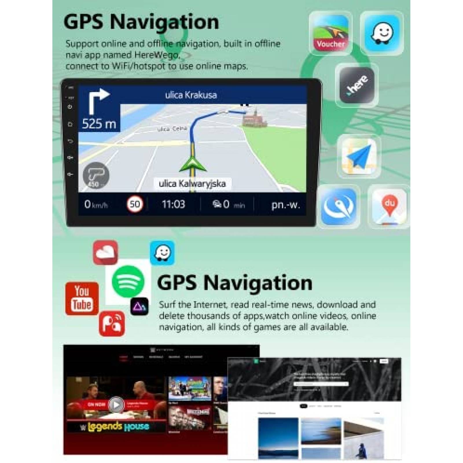 Estereo de Coche METEESER Para Honda Accord 2008-2013 -Negro