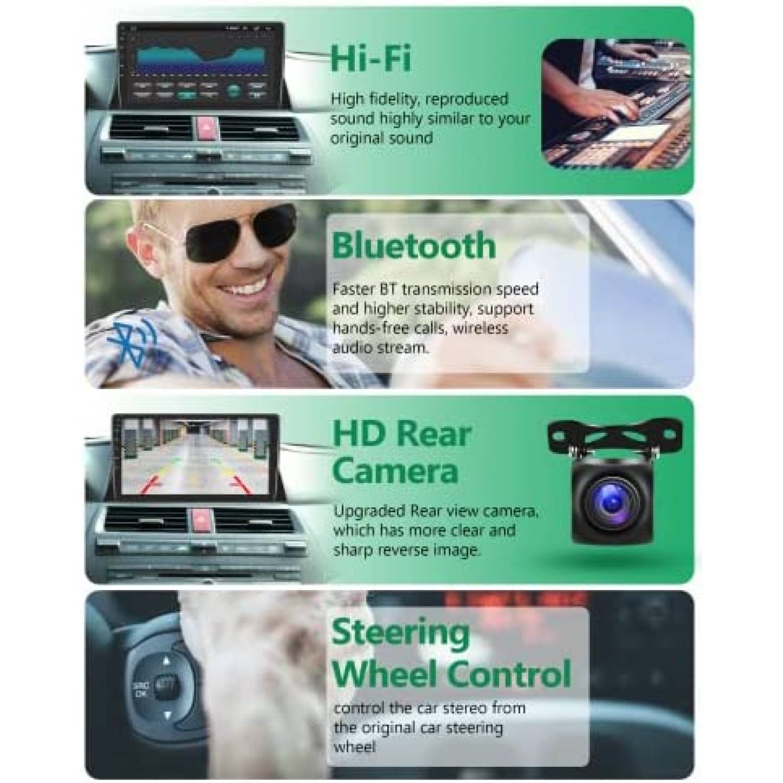 Estereo de Coche METEESER Para Honda Accord 2008-2013 -Negro