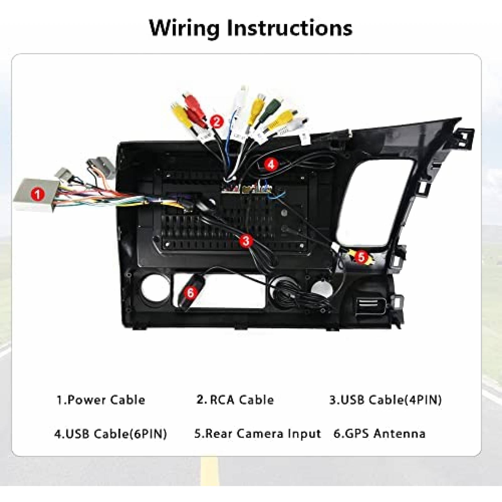Estereo para Auto Podofo GPS Android para Honda Civic 2006