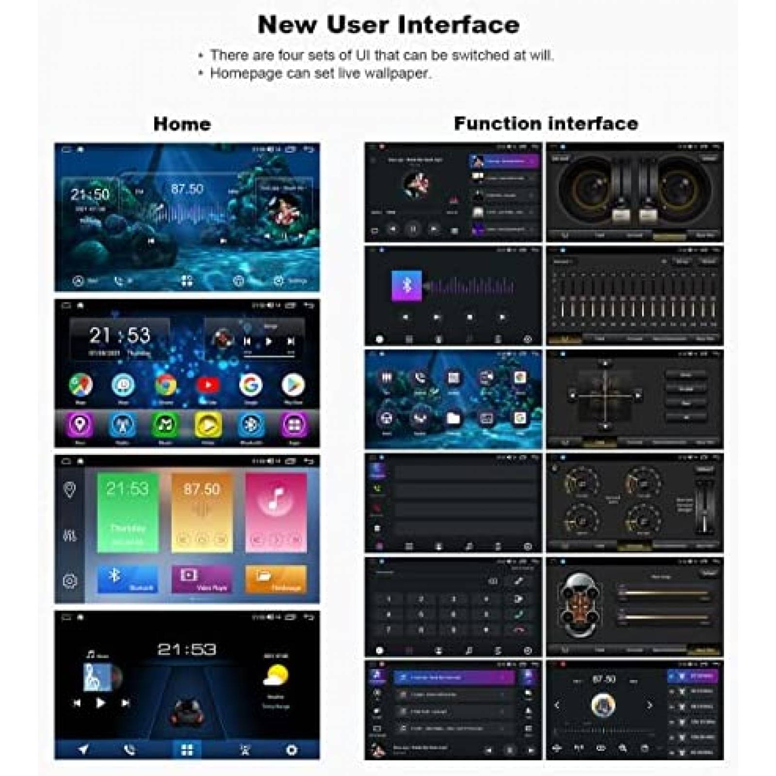 Estereo de Coche JOYING Compatible Carplay/Android -Negro