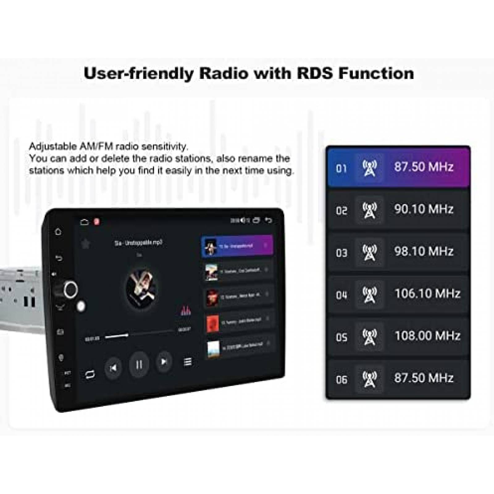 Estereo de Coche JOYING Compatible Carplay/Android -Negro
