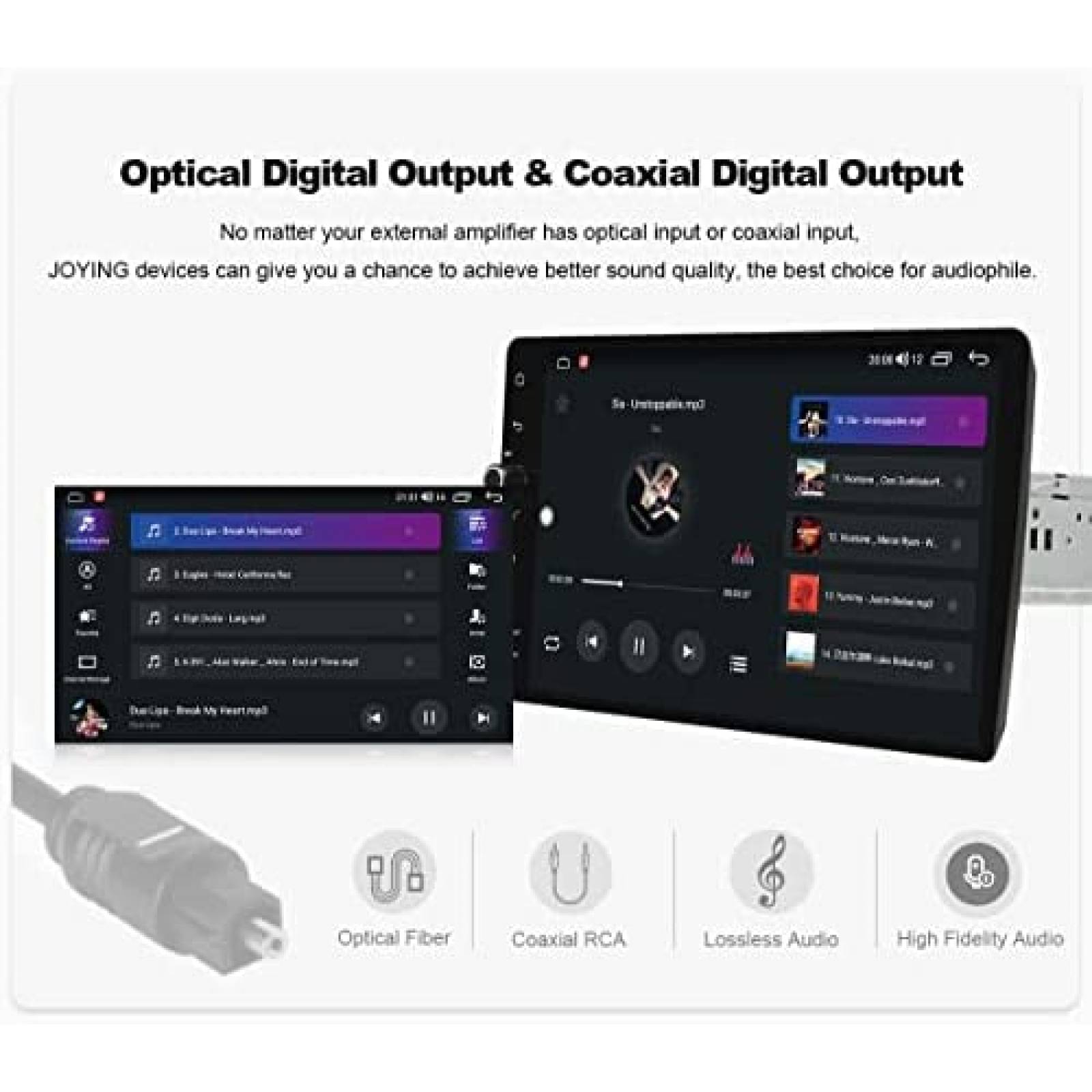 Estereo de Coche JOYING Compatible Carplay/Android -Negro