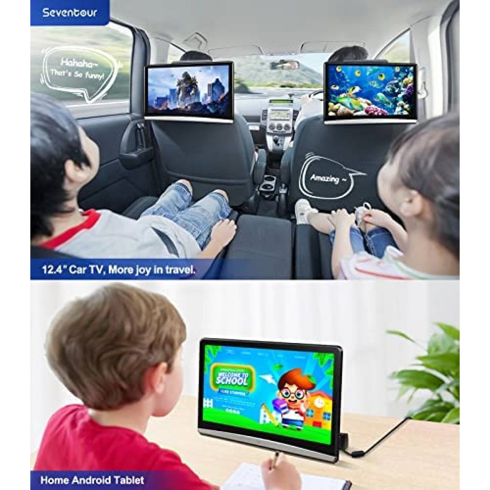 Pantalla Cabecera Seventour 12.4'' Android Wifi HDMI USB SD