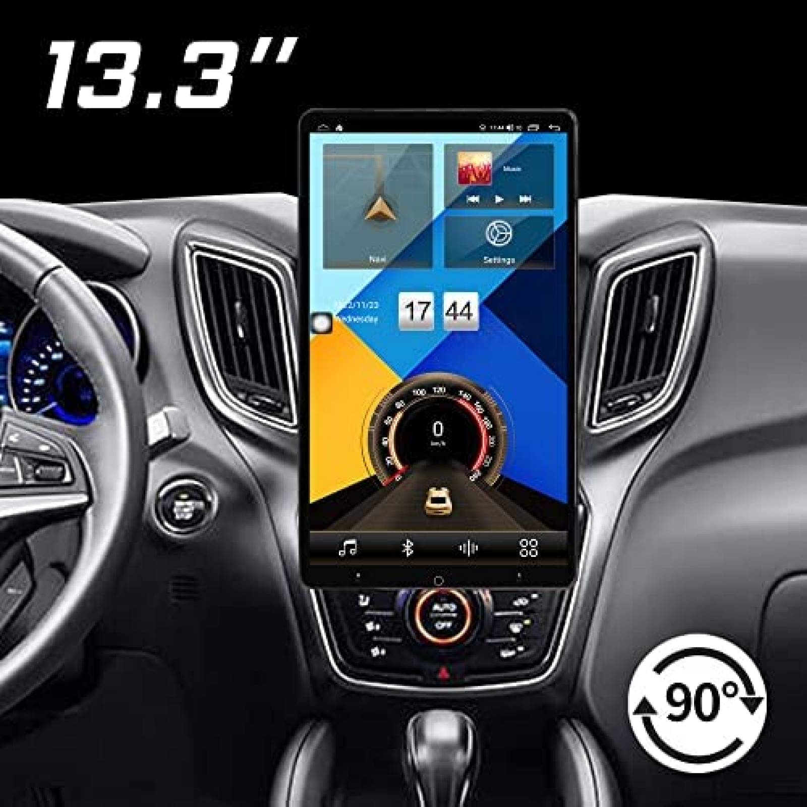 Estereo De Coche CIDAVA DOuble Din Inalambrico -Negro