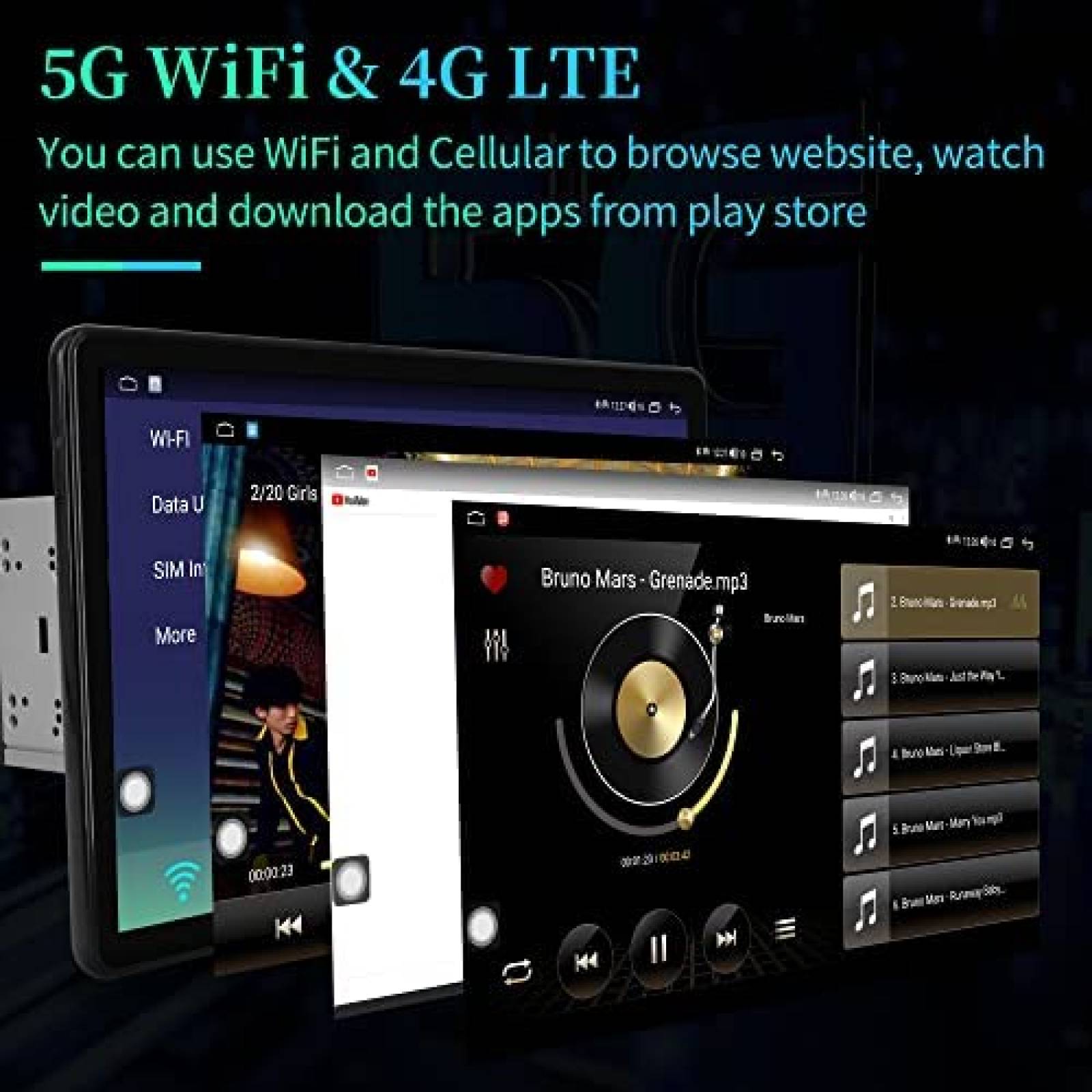 Estereo De Coche CIDAVA DOuble Din Inalambrico -Negro