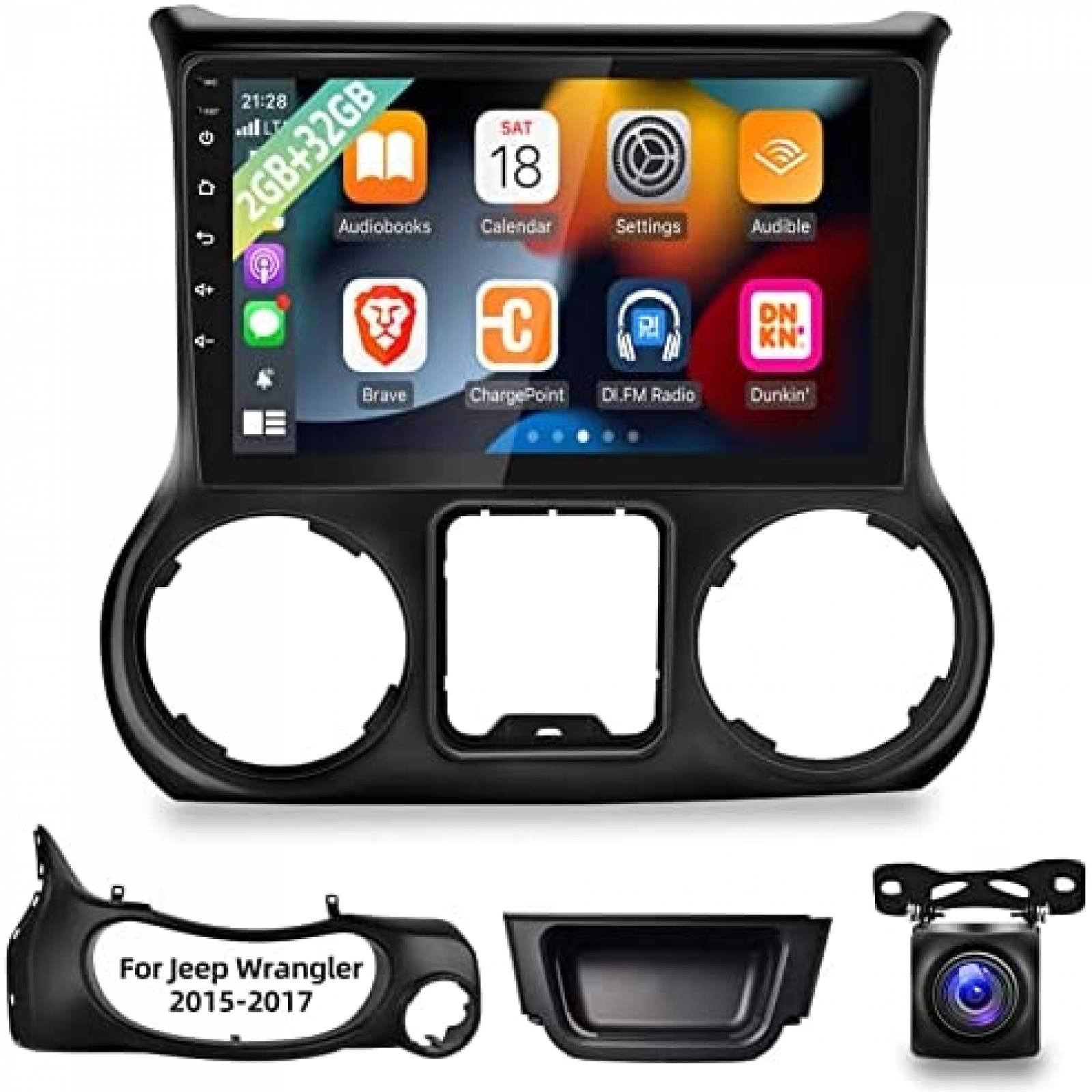 Estereo Auto EKAT 10.1'' Wrangler 2015 - 2017 Camara Reversa