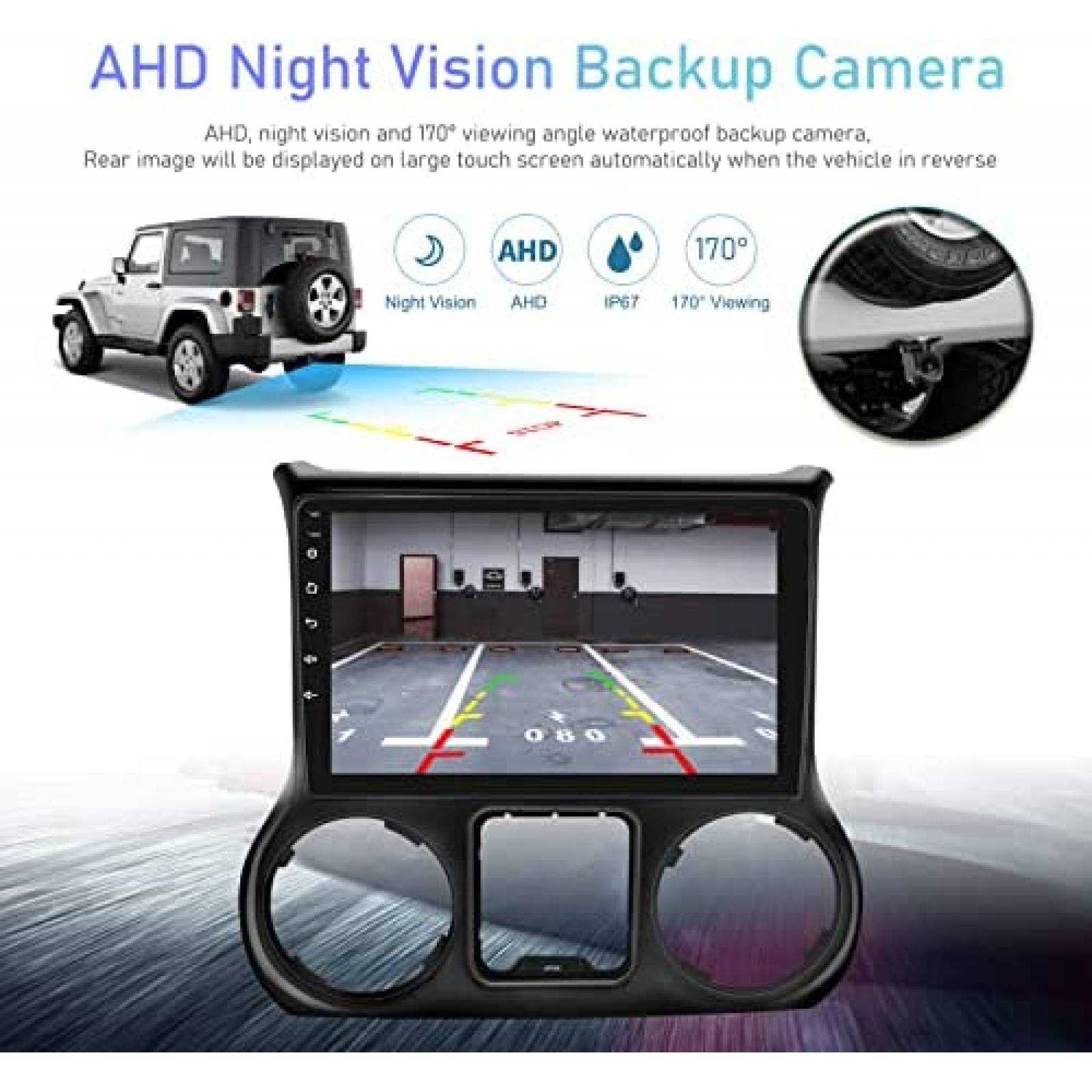 Estereo Auto EKAT 10.1'' Wrangler 2015 - 2017 Camara Reversa