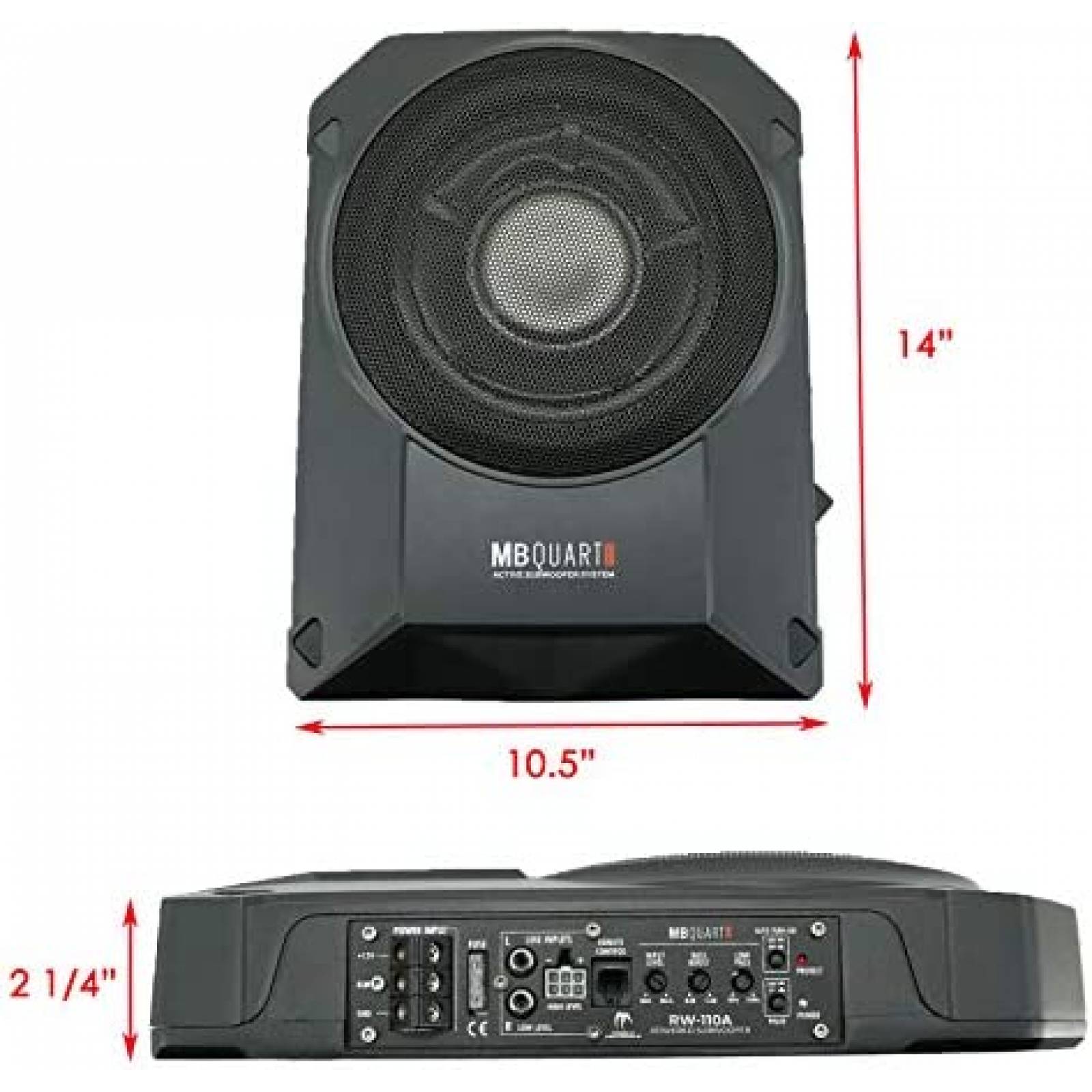 Subwoofer MB Quart RW-110A Con Amplificador Para Coche