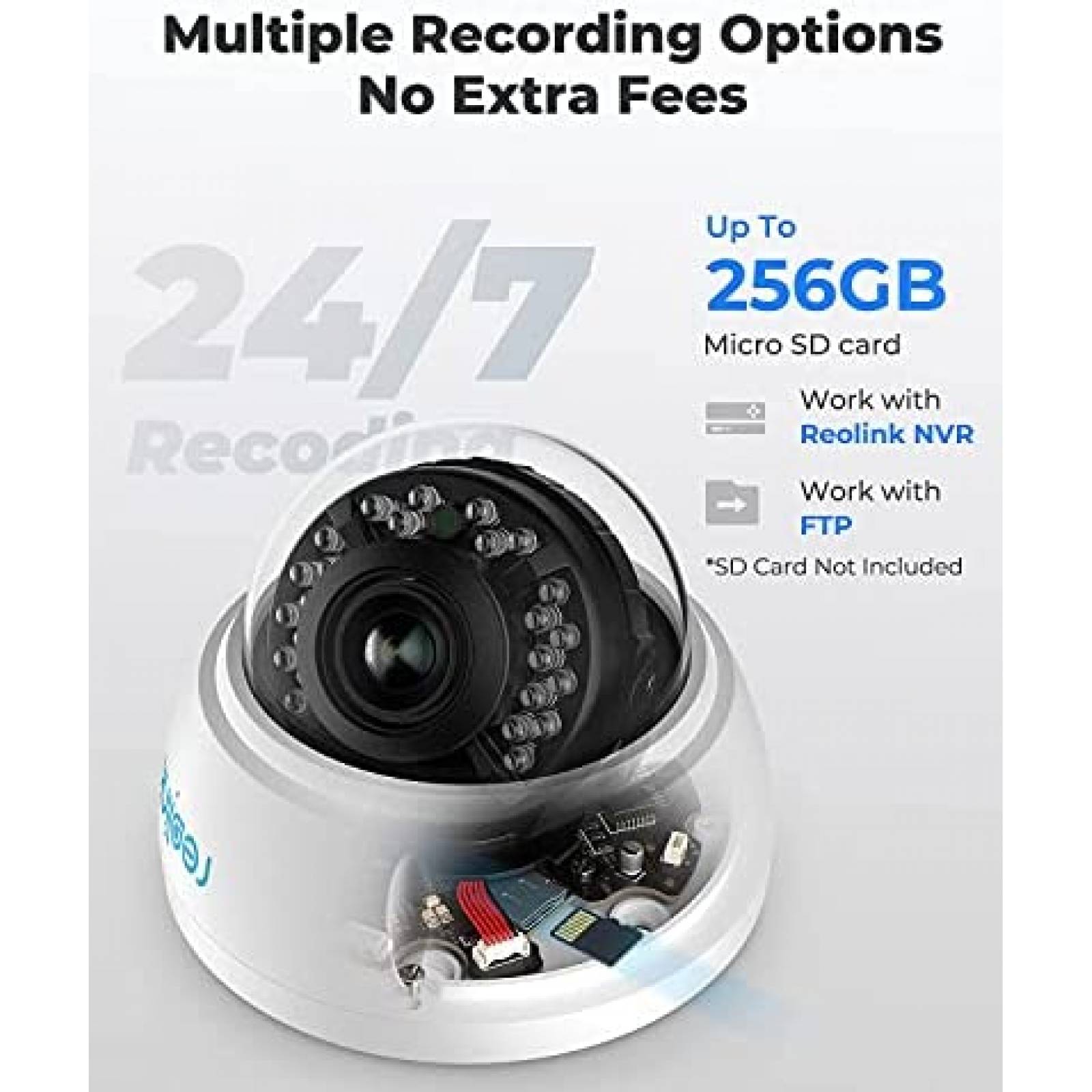 Camara de Seguridad REOLINK 4K Zoom Optico 5x IK10 -Blanco