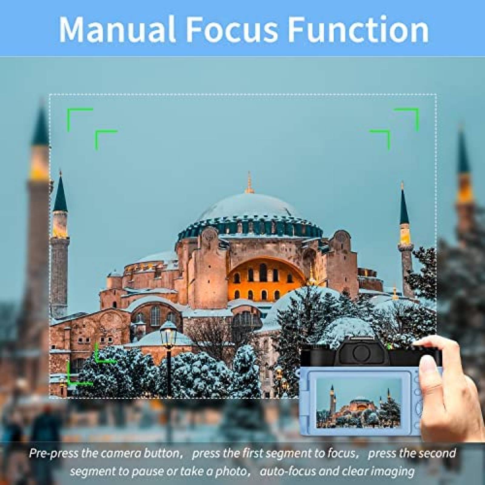 Videocamara WIKICO 4K 48MP 16X Compacta con Accesorios -Azul