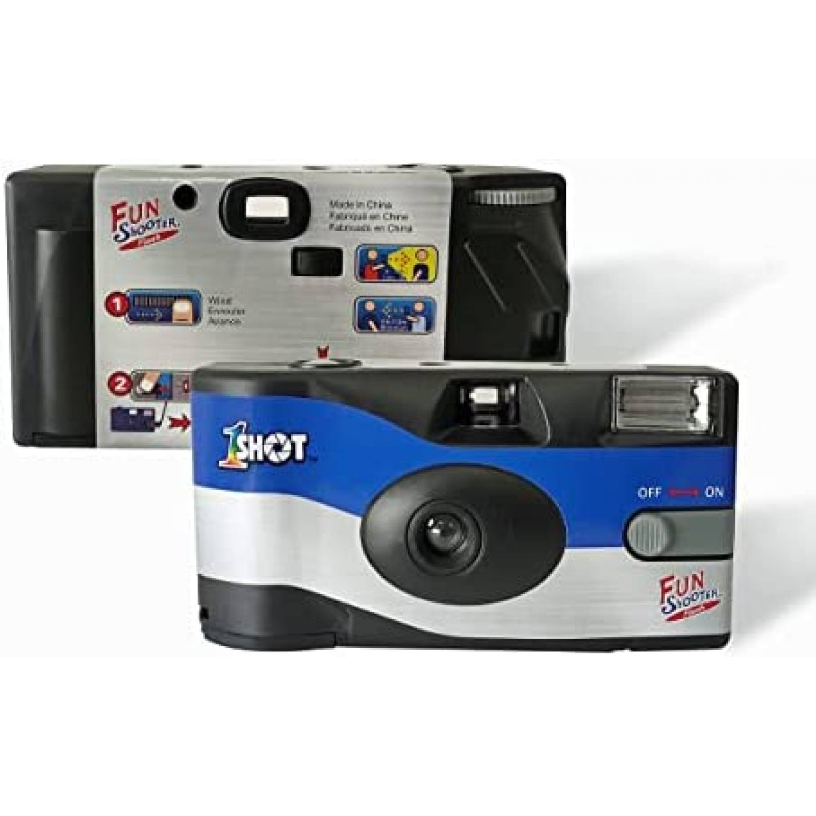 Camara Desechable 1 Shot 35mm 27 Exposiciones 2 Piezas -Azul