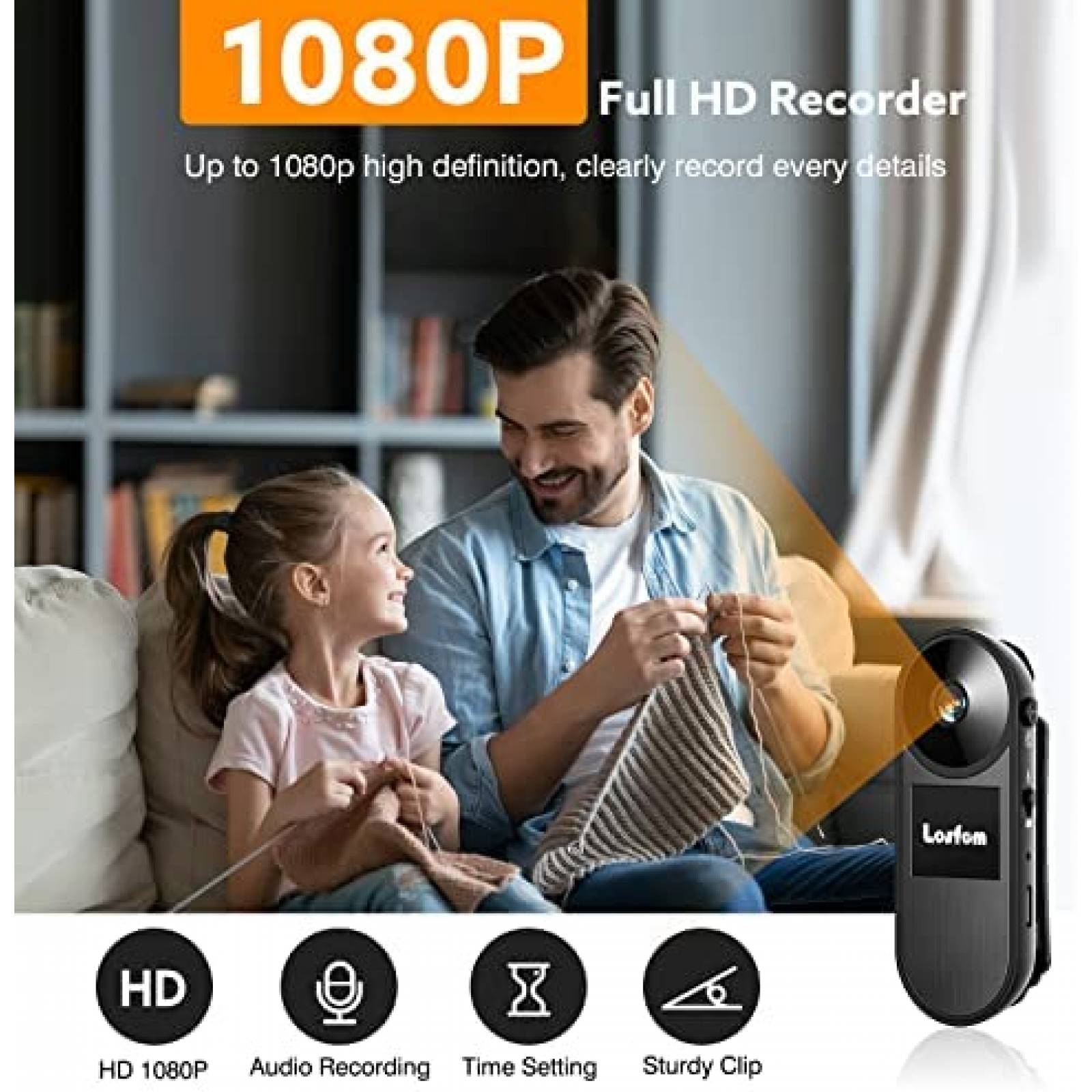 VideoCamara Losfom Z04 32G con Montaje de Cuerpo -Negro