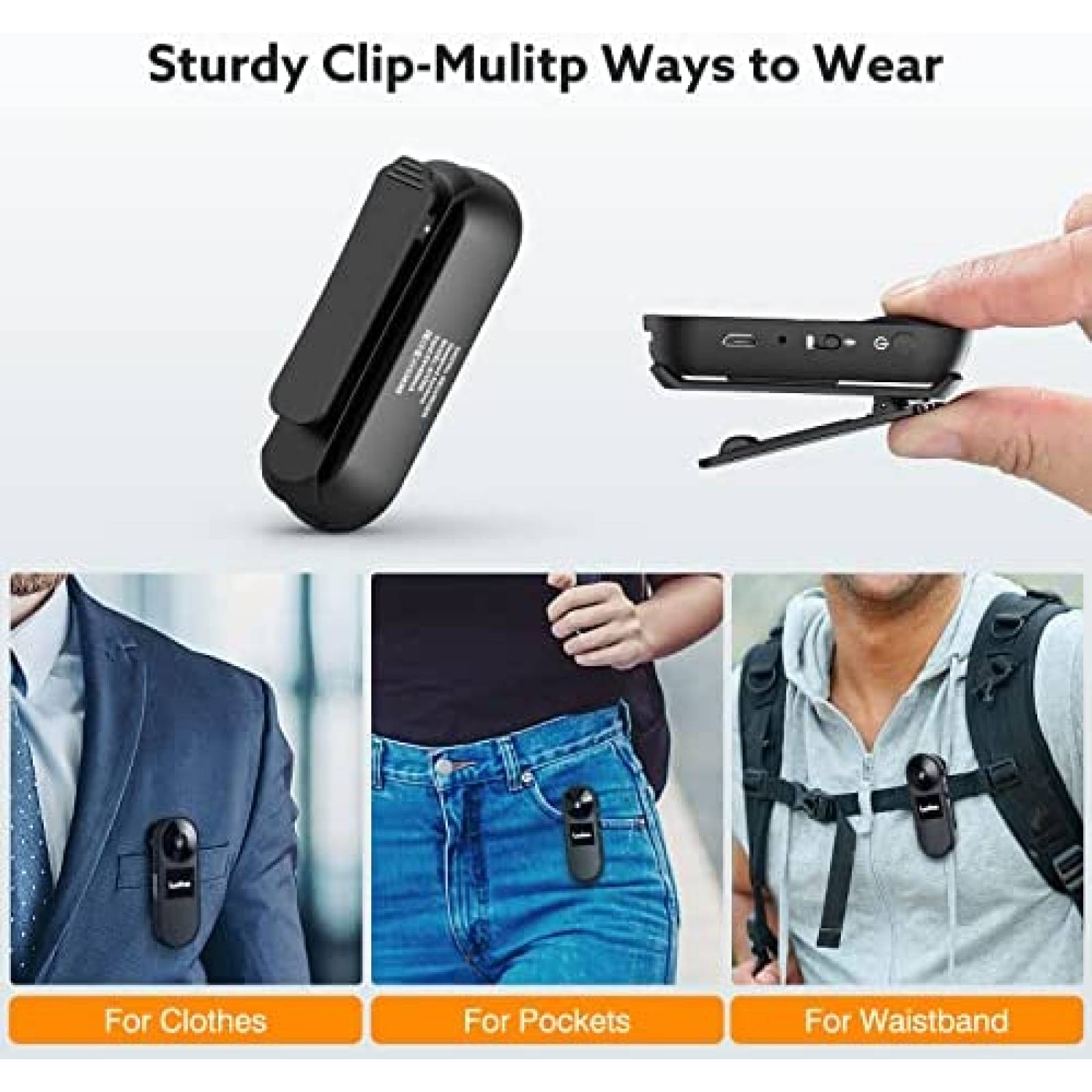 VideoCamara Losfom Z04 32G con Montaje de Cuerpo -Negro