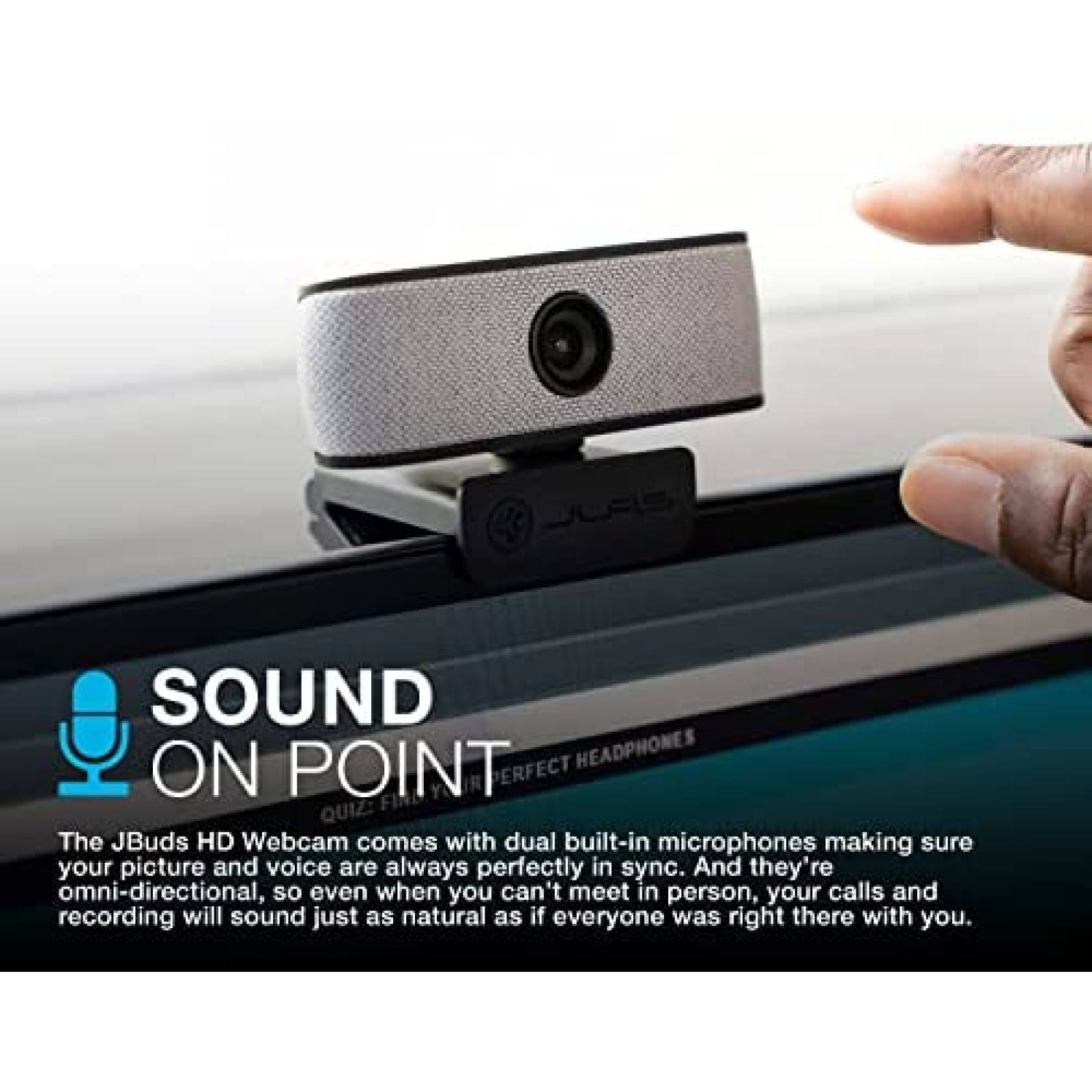 Webcam JLab JBuds Cam FHD USB 2.1MP Autoenfoque -Negro