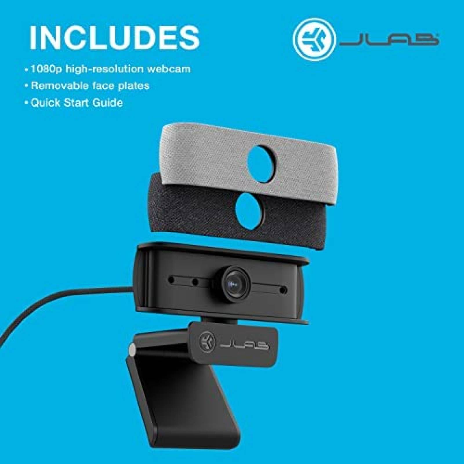 Webcam JLab JBuds Cam FHD USB 2.1MP Autoenfoque -Negro