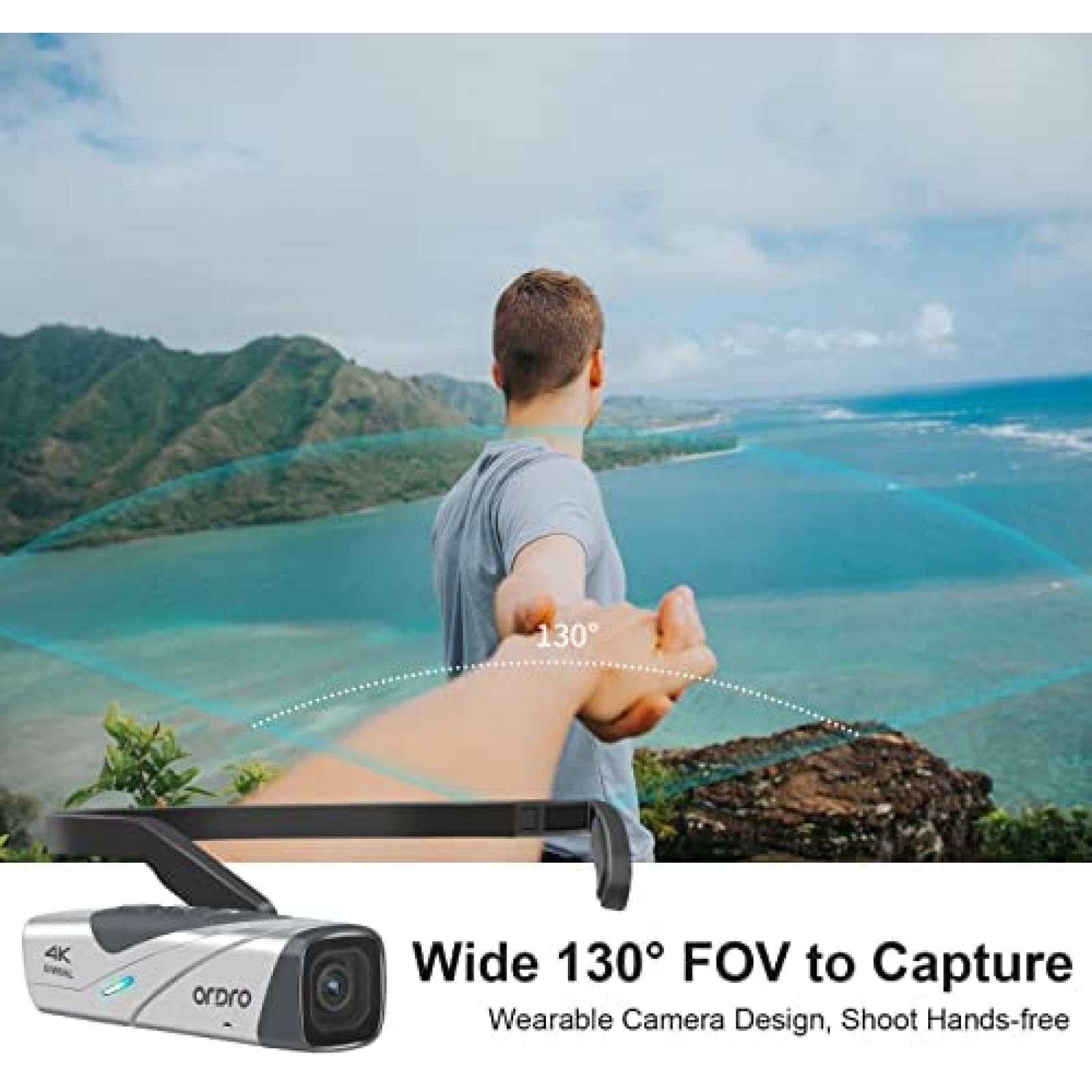 VideoCamara de Manos Libres ORDRO EP8 c/Auto Enfoque -Gris