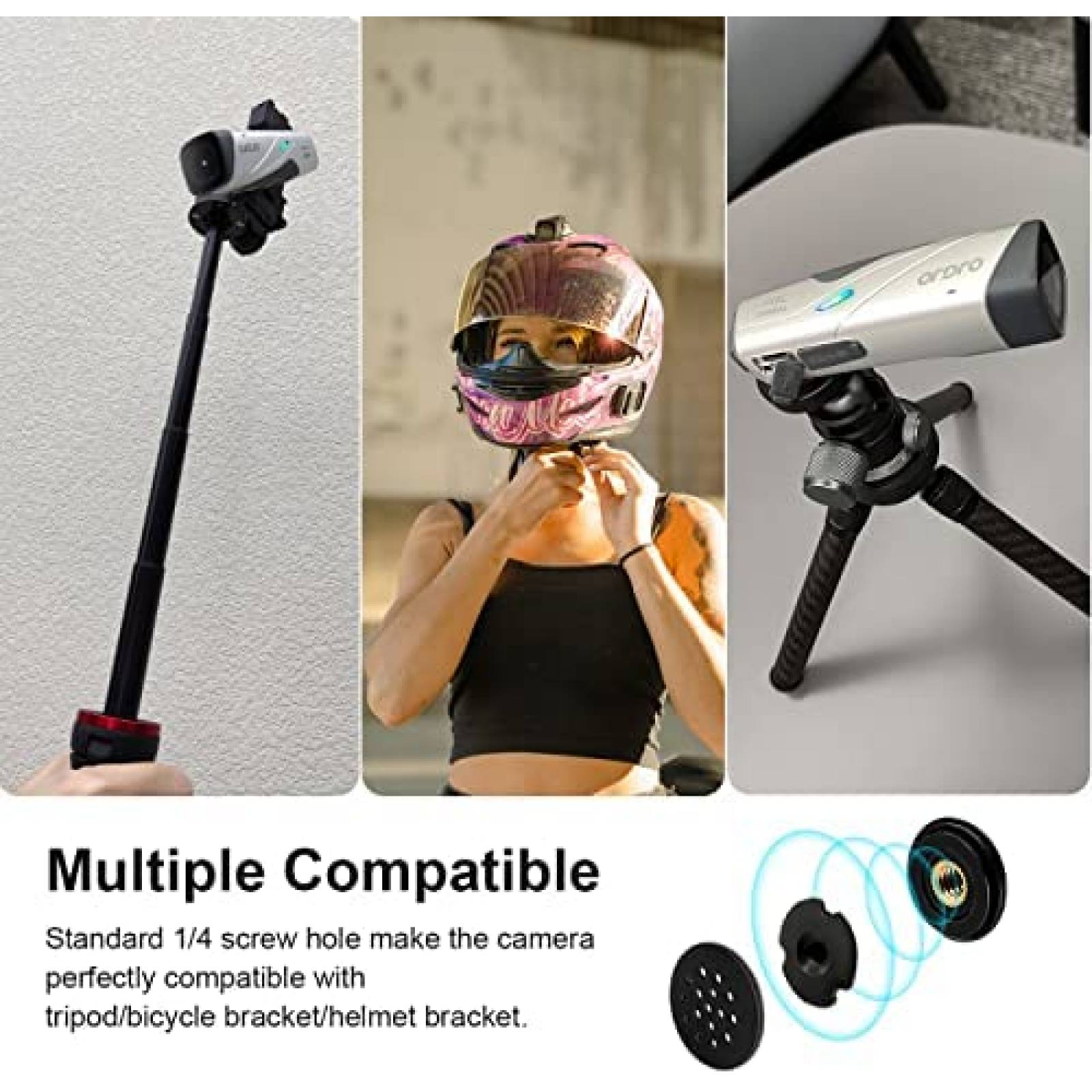 VideoCamara de Manos Libres ORDRO EP8 c/Auto Enfoque -Gris