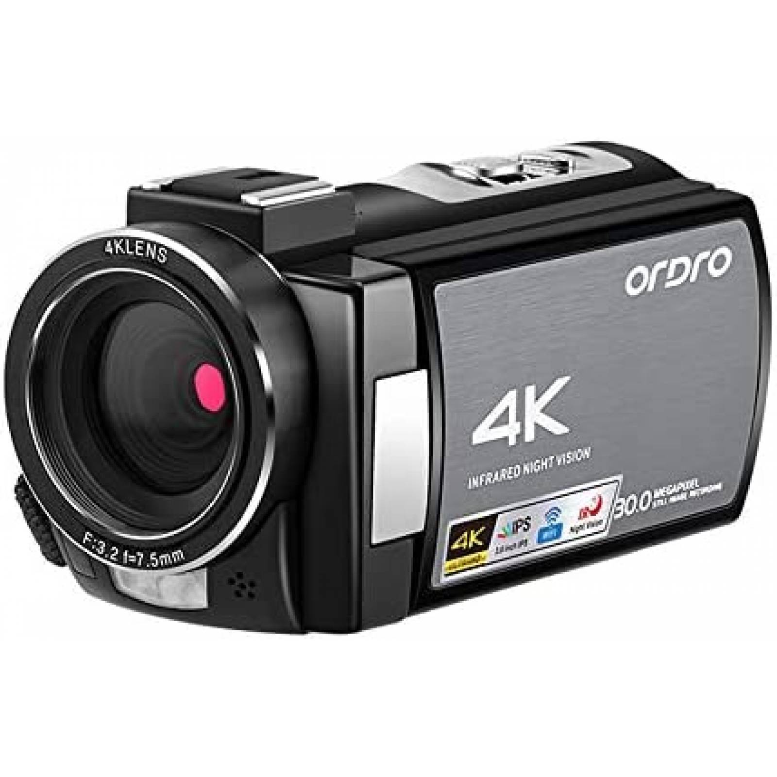 VideoCamara Ordro AE8 Ultra HD 4K 1080p 60fps -Negro