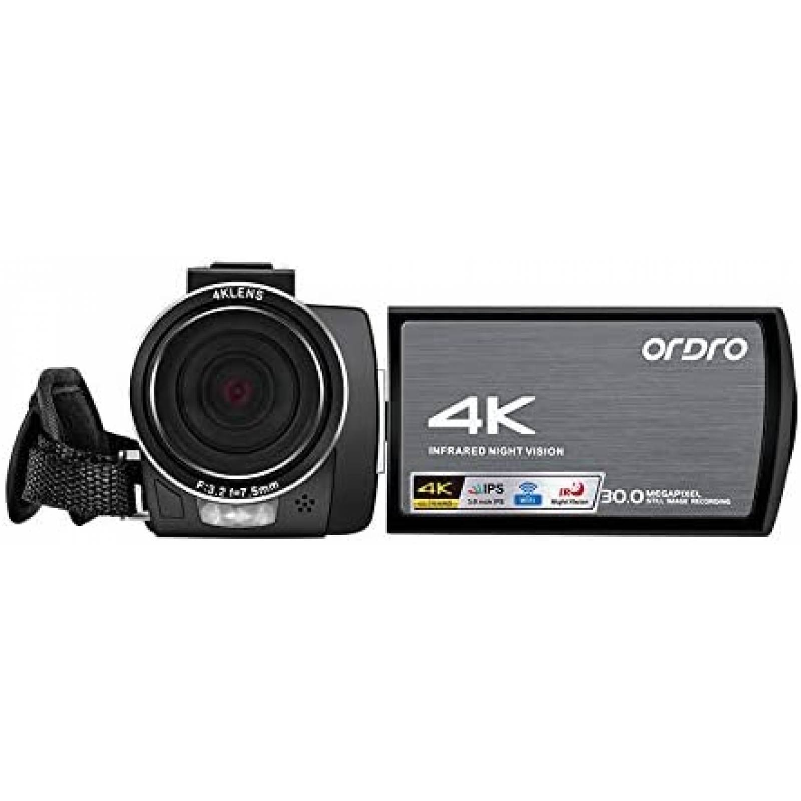 VideoCamara Ordro AE8 Ultra HD 4K 1080p 60fps -Negro