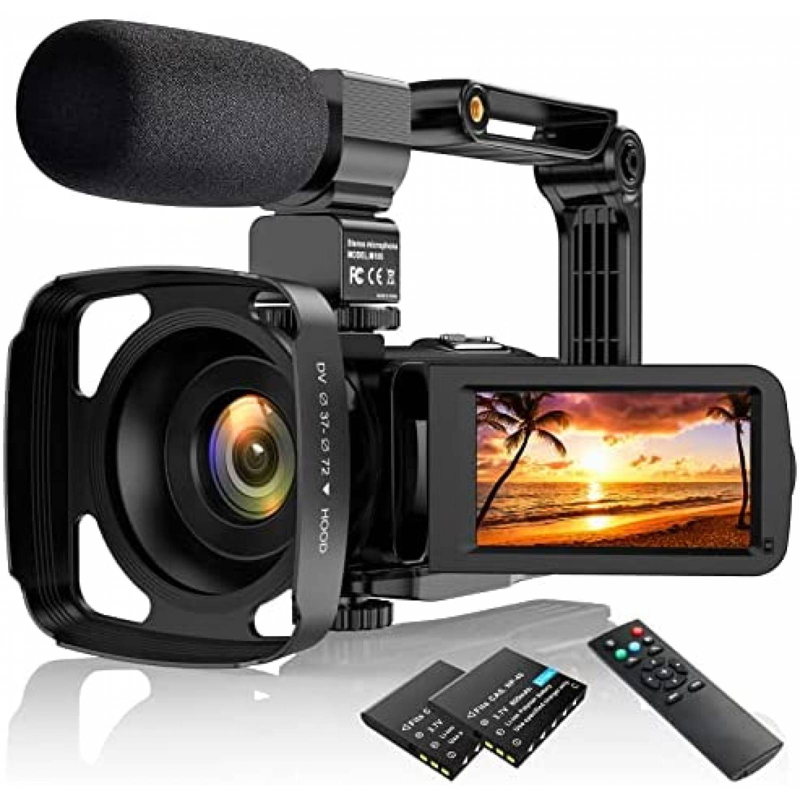 Videocamara Zheozeig UHD 30FPS + Control Remoto + Baterias