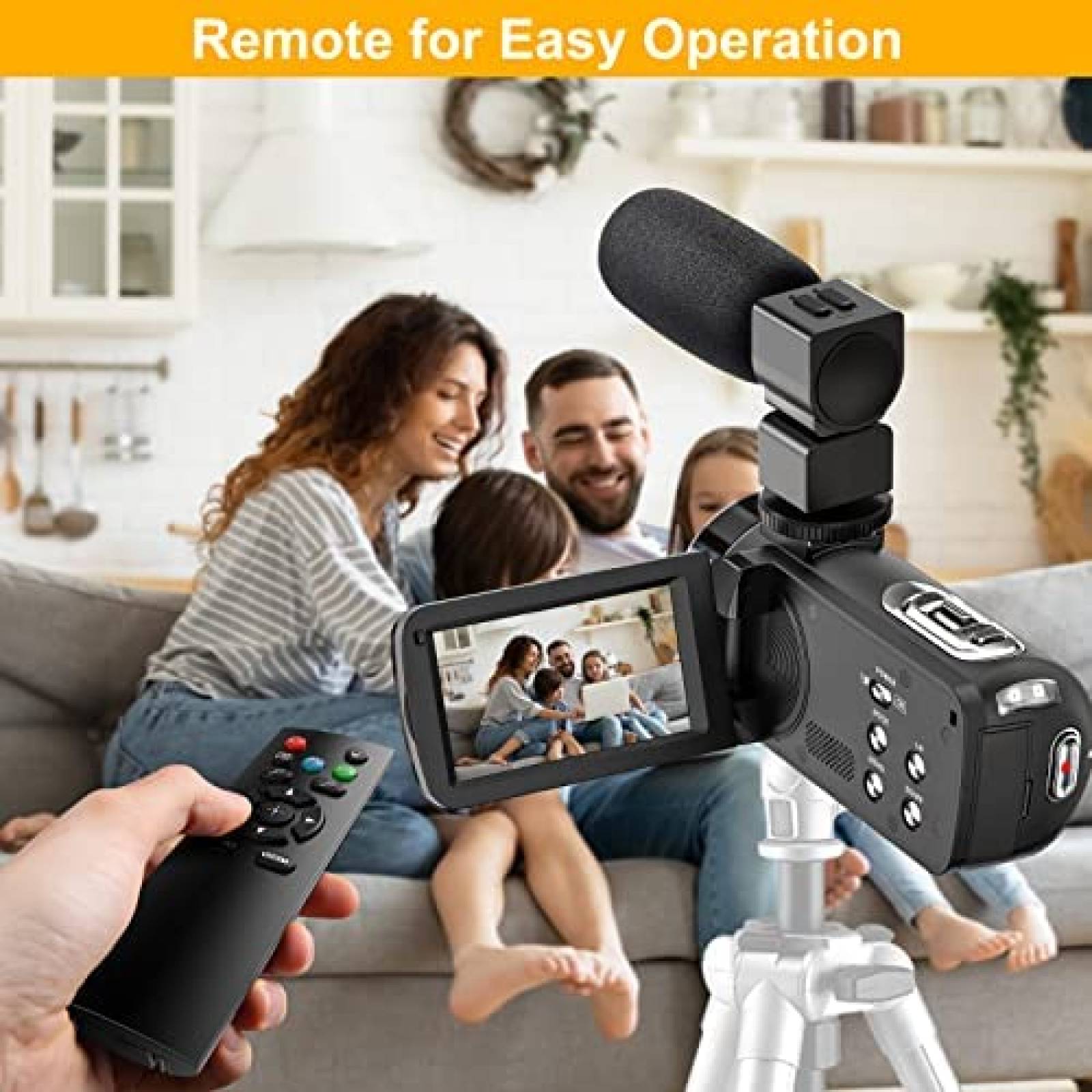 Videocamara Zheozeig UHD 30FPS + Control Remoto + Baterias