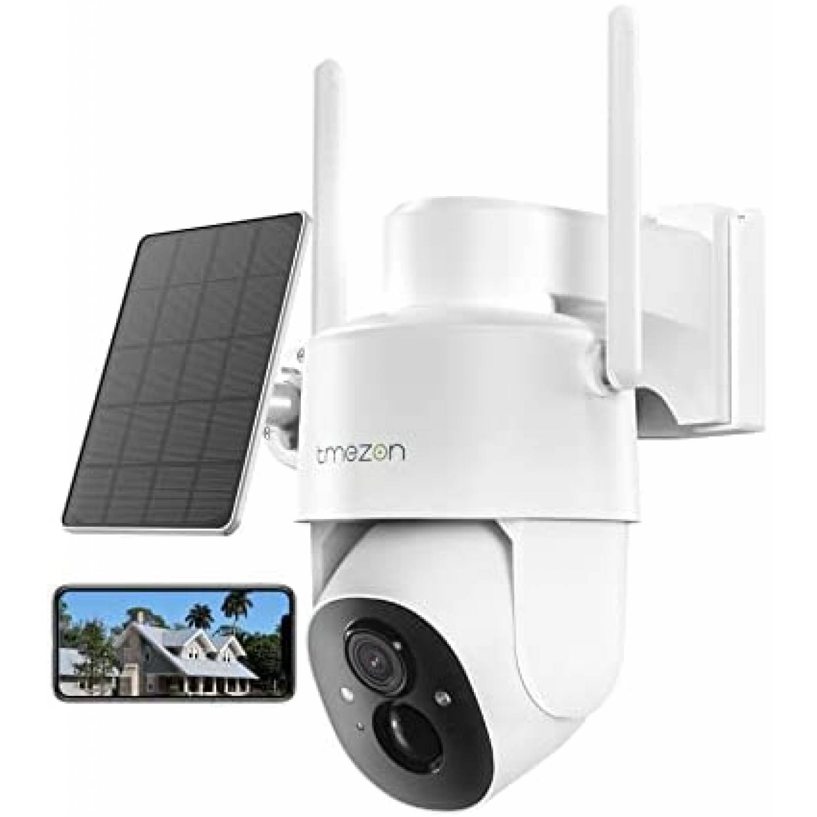 Camara de Seguridad TMEZON Solar Exterior Vision Nocturna