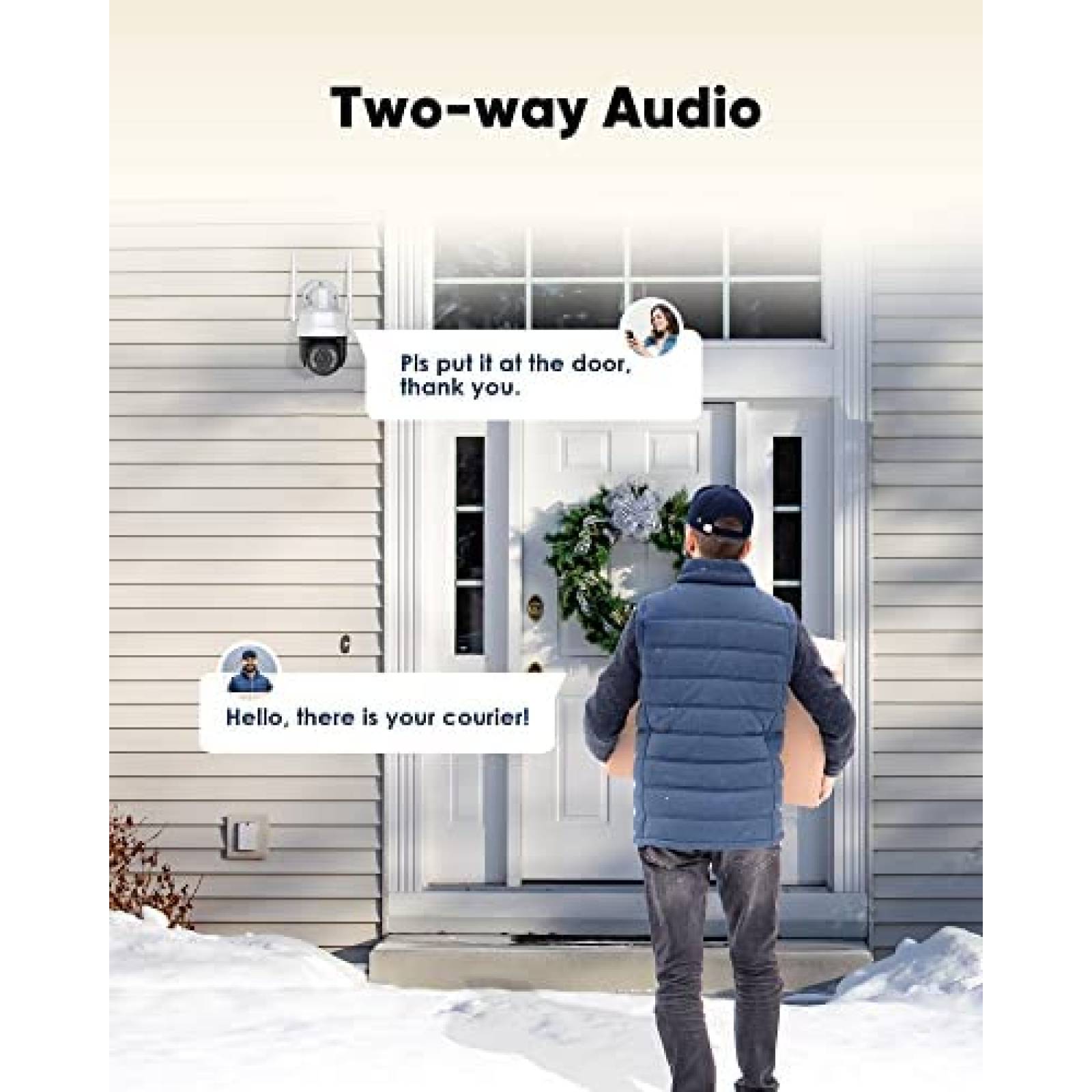 Camara de Seguridad SANNCE 5MP Zoom Optico 20x IP66 -Blanco