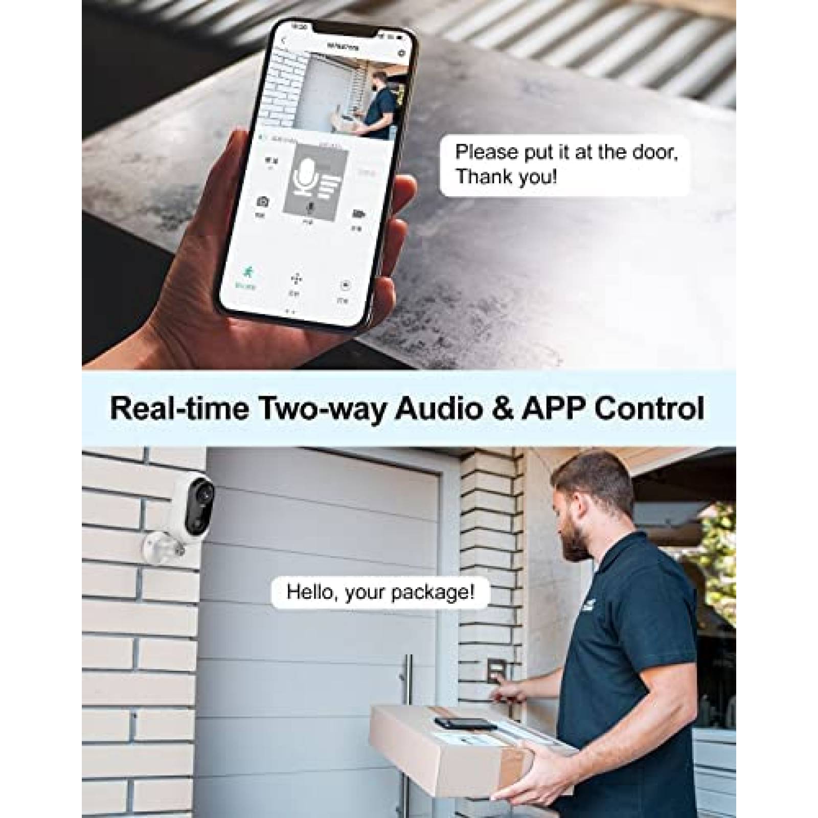 Camara de Seguridad ANGEL 1080P WiFi Bateria Recargable 2 Pz